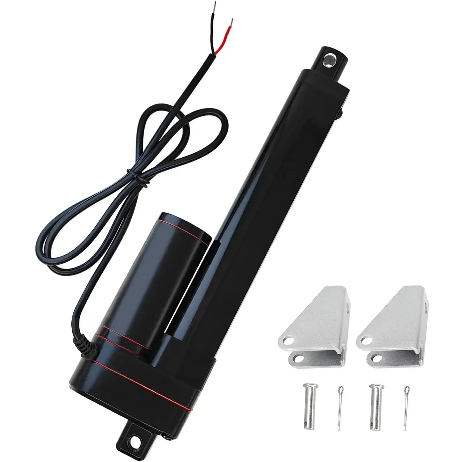 Six Inch High Speed Linear Actuator With Travel Rate Of 1.34 Inches Per Second At 12 Volts Waterproof IP65 88 Lbs Load Capacity 400 Newtons Includes Mounting Brackets Built Tough Motion