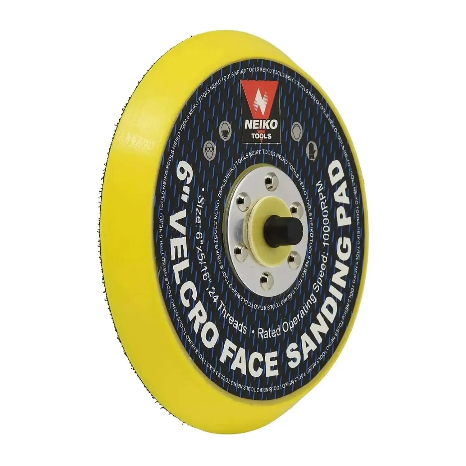 Six Inch Hook And Loop Sanding Discs For Orbital And DA Sanders, Five Sixteenth Inch Arbor, Twenty Four Thread Mounts, Ten Thousand RPM Performance, Durable Sanding Pads With Easy On Off Backing Pad - Image 4