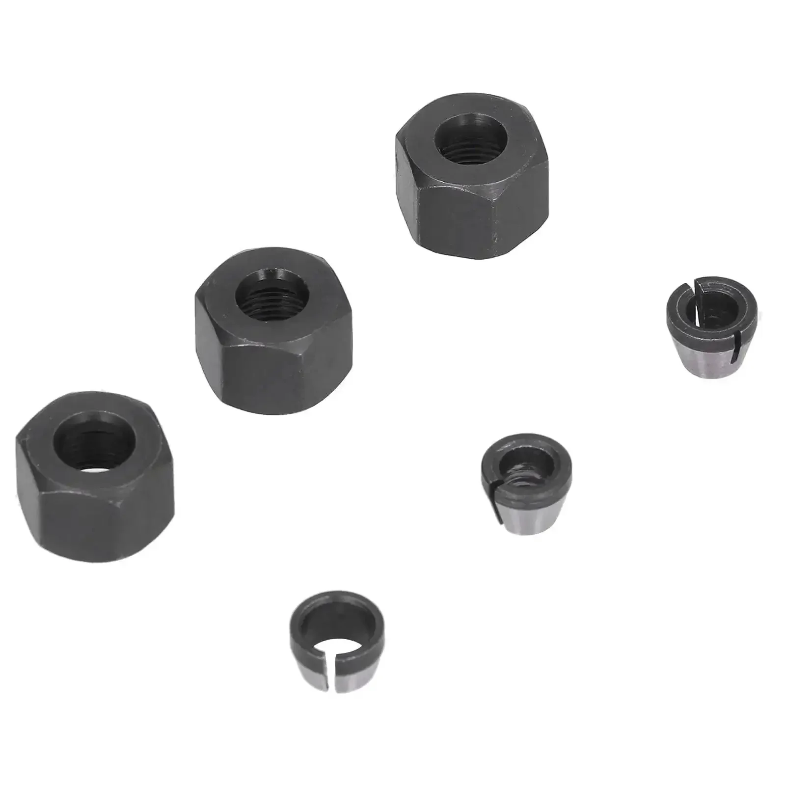 Six Pack 1/4 to 1/8 Collet Adapters for CNC Lathe, Router, and Milling Cutters, Must Have Collet Adapter Kit with Screws and Nuts, Electric Router Clamp, Engraving Machine Tool Essentials for On the Go Jobs - Image 2