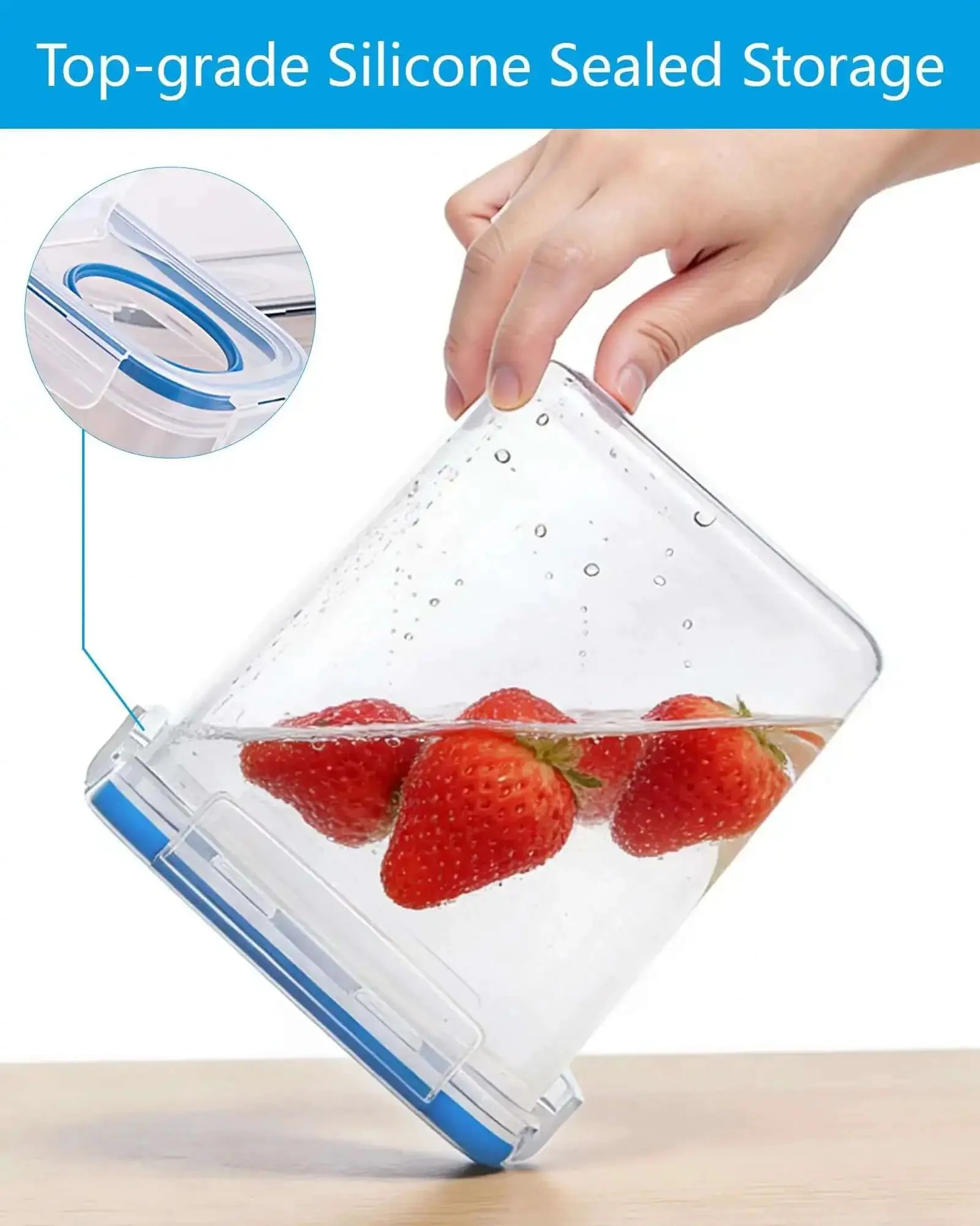 Six Pack 1.75mm Filament Storage Boxes With Desiccants Portable Waterproof Dustproof Case For 3D Printer Filament Transparent Blue Keeps Filament Dry Easy Labeling And On The Go Organization - Image 4