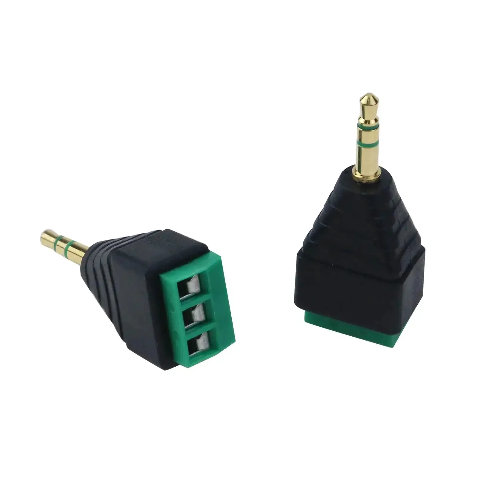 Six Pack 3 Point 5mm Stereo Male To AV 3 Screw Terminal Block Balun Connector With Six Female Terminals DIY Audio Cable Adapter For Headphones And AV Gear - Image 3