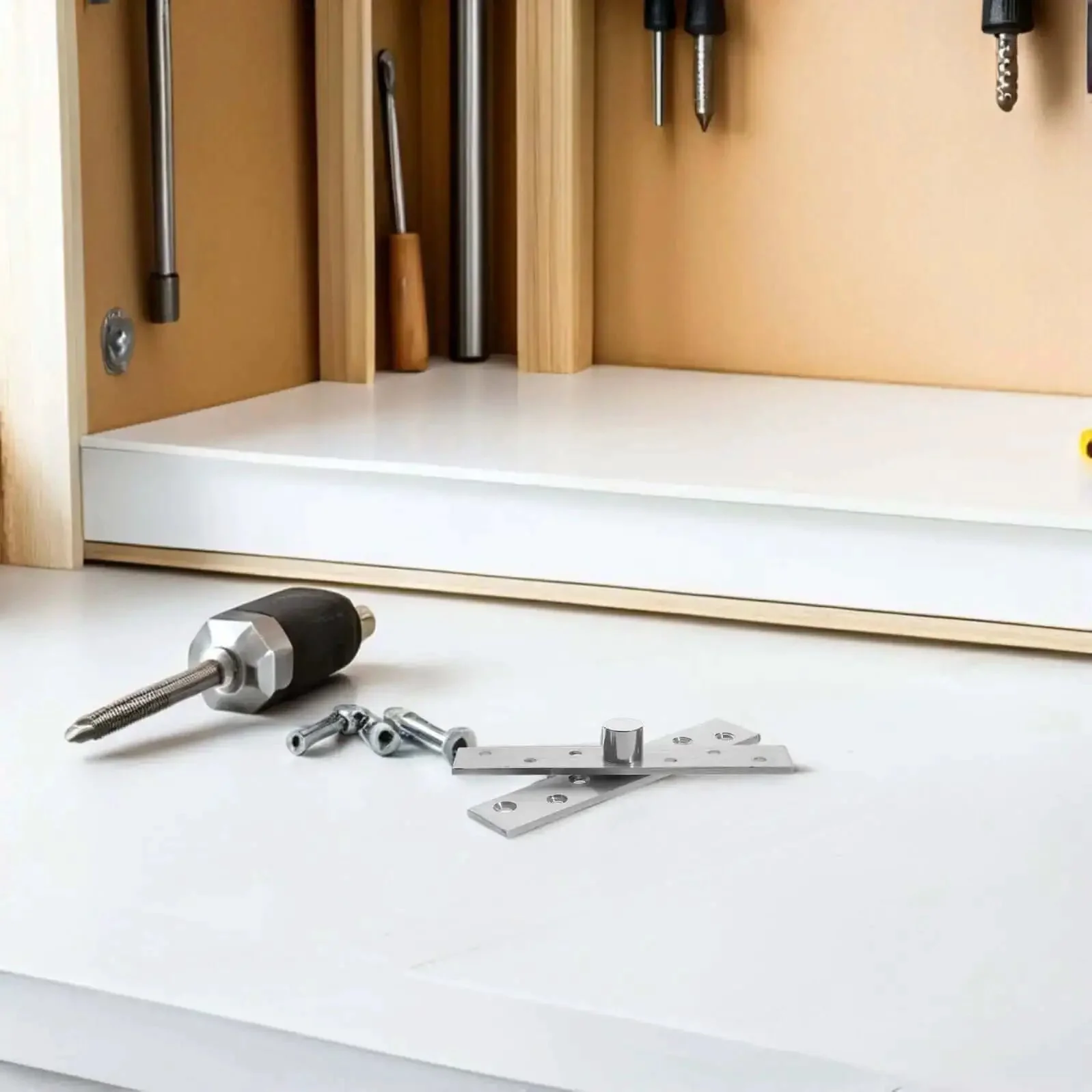 Six Pack 360 Degree Concealed Door Pivot Hinges For Wood Cabinets, Heavy Duty Stainless Steel Hidden Rotation Hinges For Secret Doors And Invisible Bookcase Hardware - Image 5