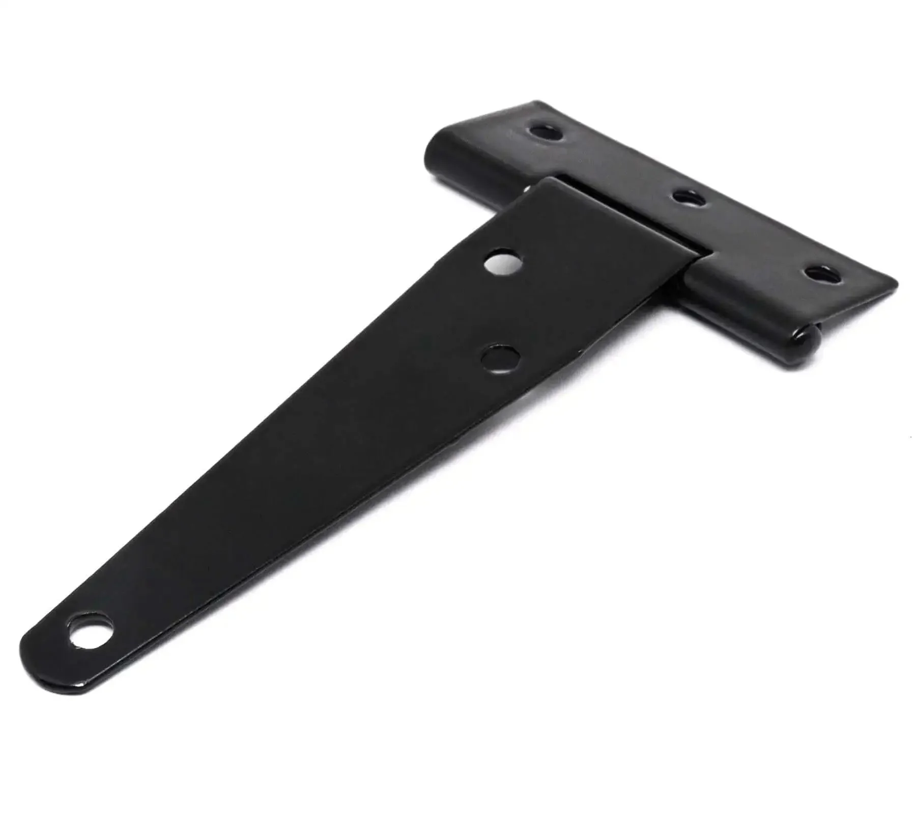 Six Pack 4 Inch T Strap Hinges Black Outdoor Gate Hinges For Wooden Fences Beefy Heavy Duty Tee Hinges For Shed Barn Doors Gates Rugged Carbon Steel With Galvanized Matte Black Finish - Image 6
