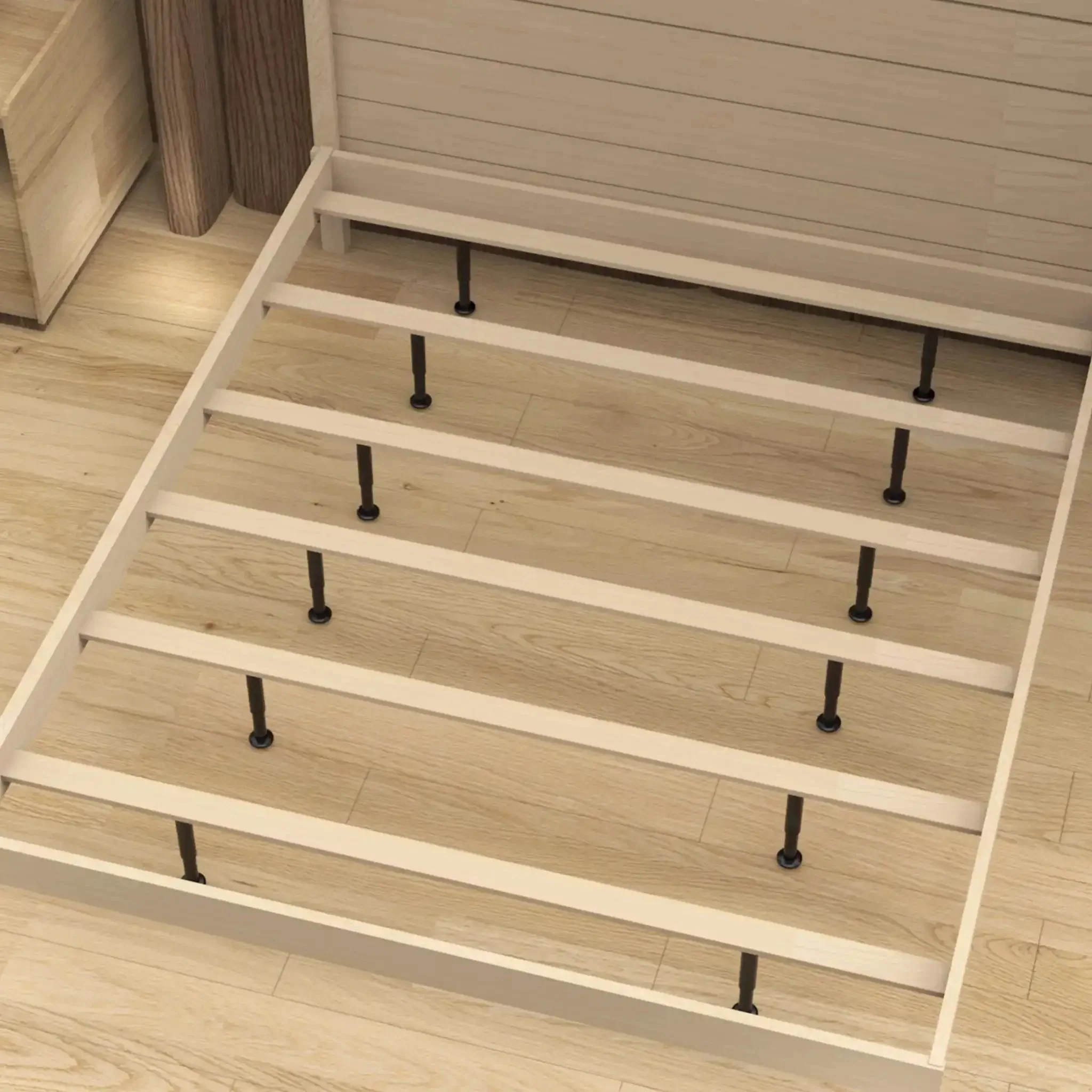 Six Pack Adjustable Height Bed Support Legs 7.08 to 12.2 Inches Heavy Duty Metal Bed Frame Slat Center Legs for Bed Sofa Cabinet Couch Dresser Table Replacement - Image 4