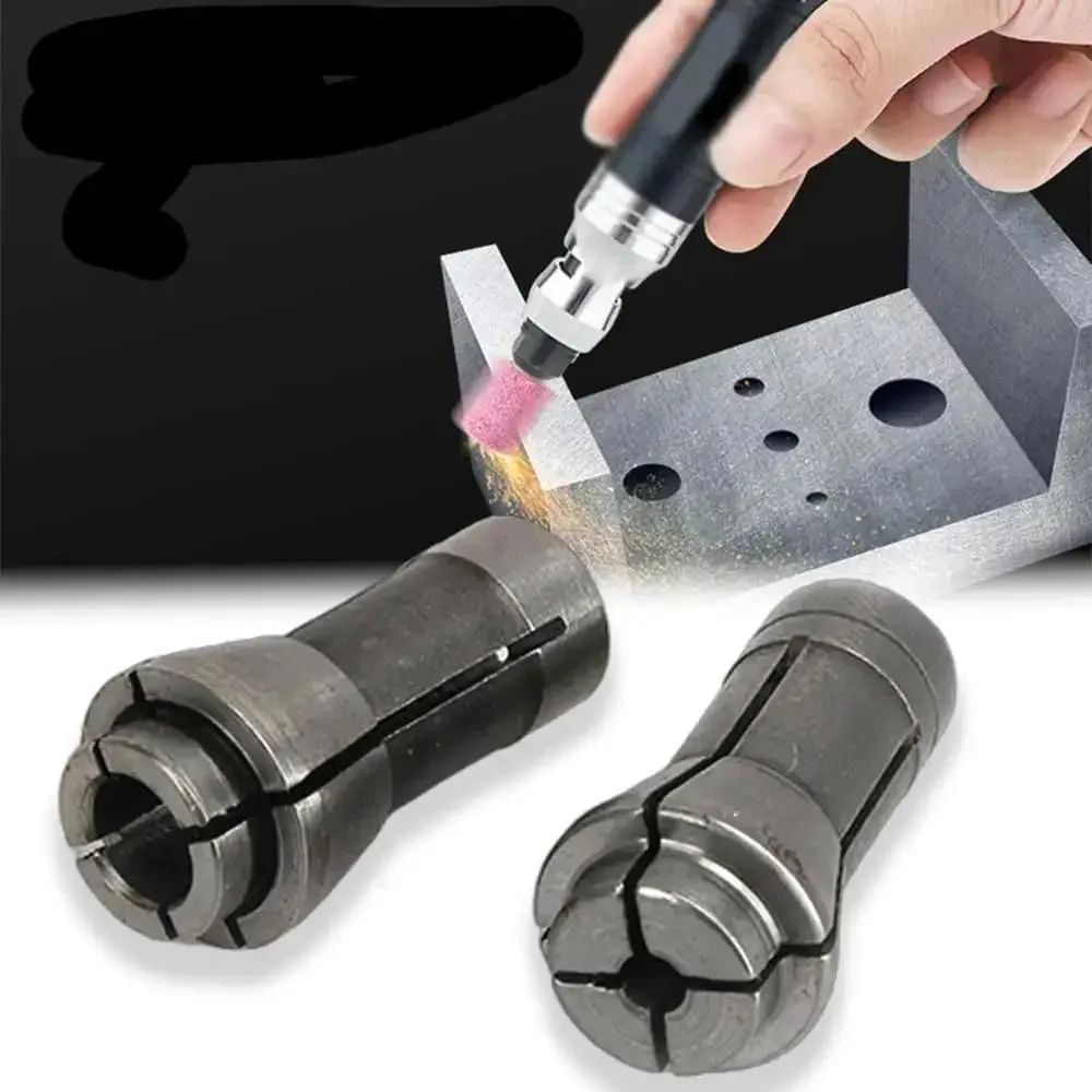 Six Pack Die Grinder Collets Set With 1/4 Inch And 1/8 Inch Arbors Shanks Includes 3 Pack 3 mm And 3 Pack 6 mm Grinding Collets For Pro Mechanics And Diy Tire Repair Upgrades - Image 2