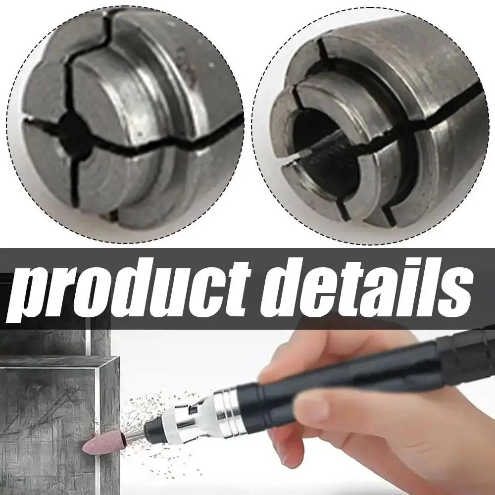 Six Pack Die Grinder Collets Set With 1/4 Inch And 1/8 Inch Arbors Shanks Includes 3 Pack 3 mm And 3 Pack 6 mm Grinding Collets For Pro Mechanics And Diy Tire Repair Upgrades - Image 3