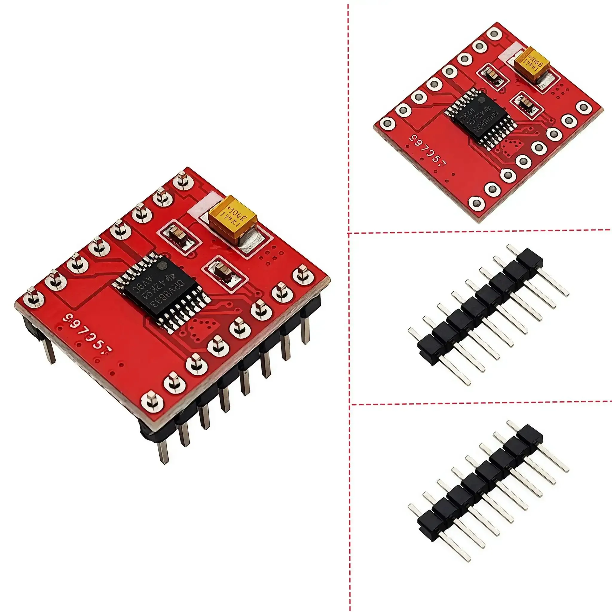 Six Pack DRV8833 Dual DC Motor Driver Module H Bridge Board For Arduino TB6612 Compatible Drives Two DC Motors Up To 1.5A Per Channel With 2.7V To 10.8V Input Built In Overcurrent Short Undervoltage Overheat Protections And Sleep Mode - Image 3