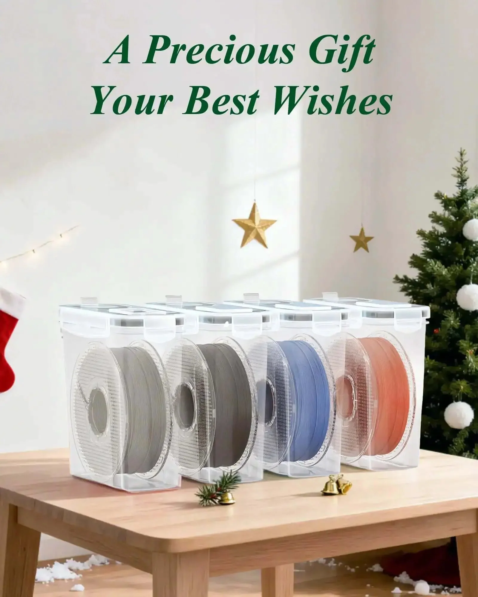 Six Pack Filament Storage Boxes For 3D Printing Sealing And Protection Waterproof Dustproof Four Liter Capacity With Desiccants And Labels Portable Filament Containers For Home Office Use Stackable Travel Ready Keeps Filament Fresh - Image 2