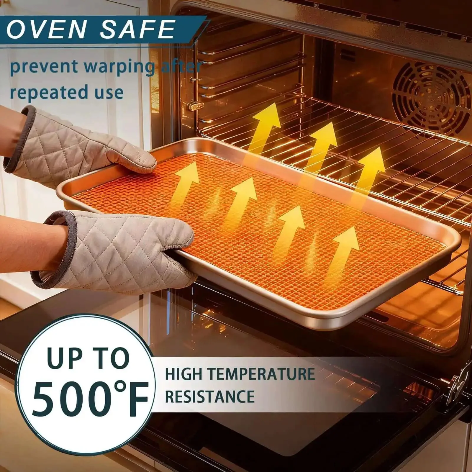 Six Pack Half Size Aluminum Baking Sheets Set For Oven Roasting PFOA PFOS PTFE Free Bare Aluminum Heavy Duty Trays That Will Not Warp 13 By 17 Inch Commercial Grade Cookie Sheets For Baking And Roasting - Image 7