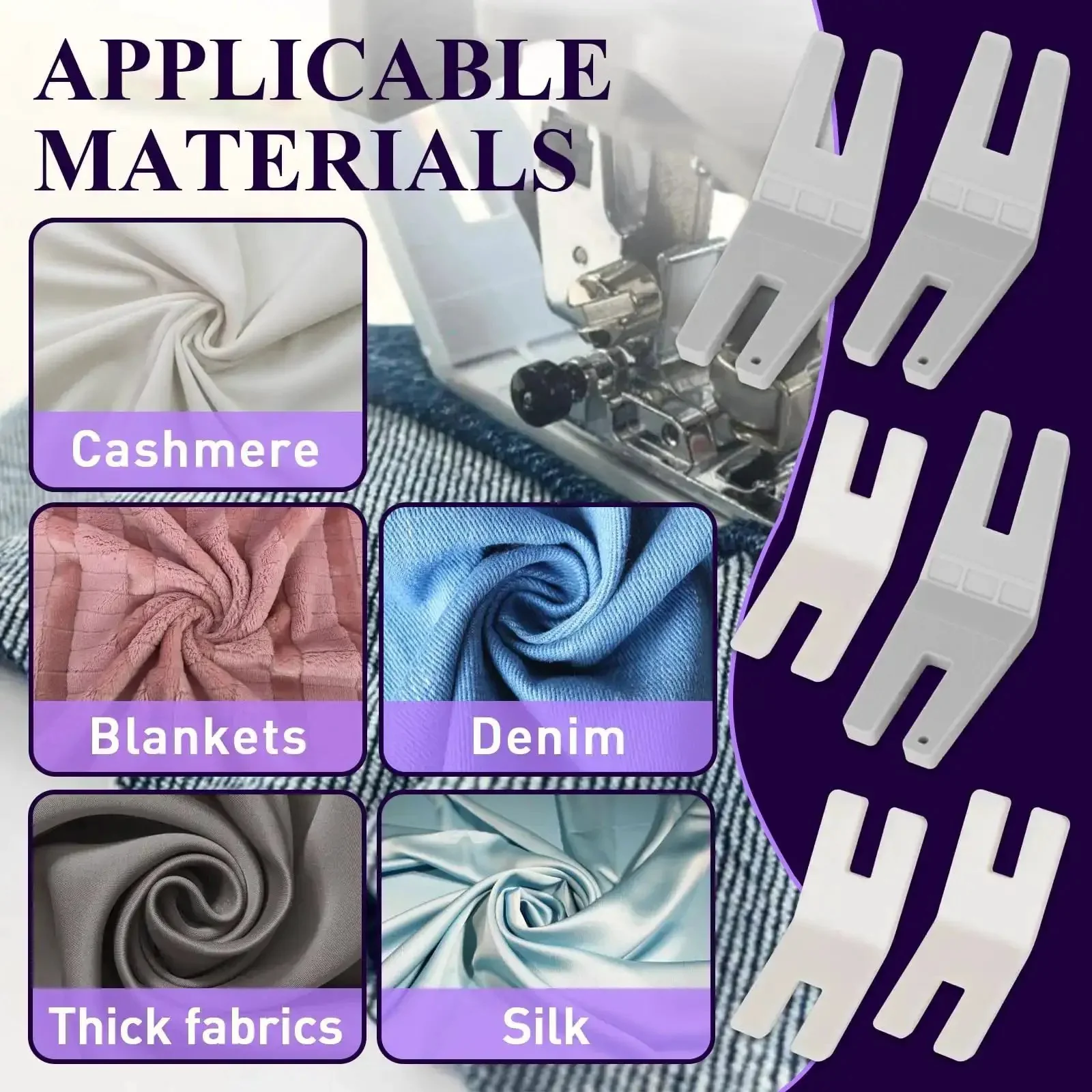Six Pack Hump Jumper Sewing Tool Set For Quick Seam Finishing And Button Attachments With Two Size Options To Tackle Thick Fabrics Like Denim And Sweatshirts Universal Fit For Most Home Sewing Machines - Image 3