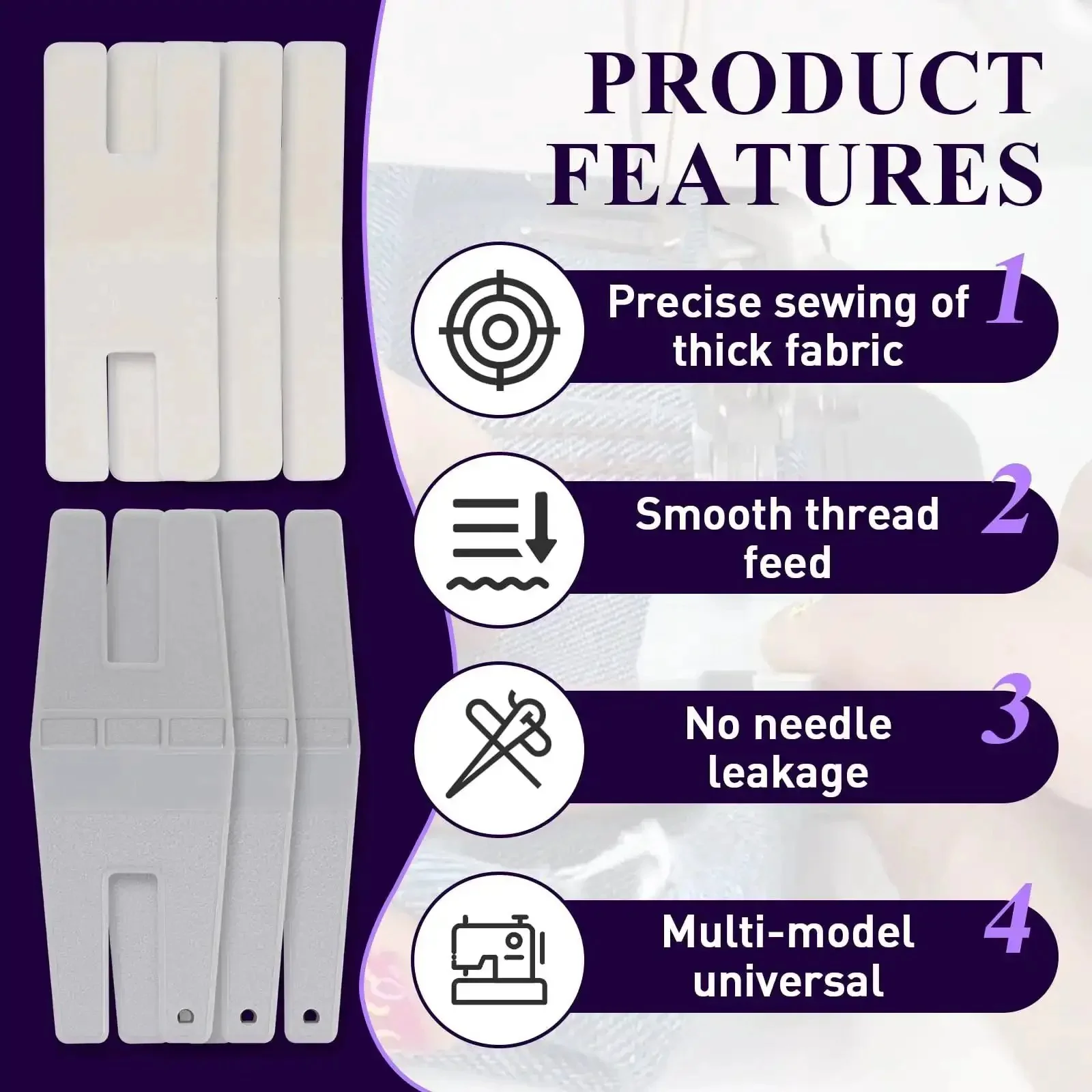 Six Pack Hump Jumper Sewing Tool Set For Quick Seam Finishing And Button Attachments With Two Size Options To Tackle Thick Fabrics Like Denim And Sweatshirts Universal Fit For Most Home Sewing Machines - Image 7
