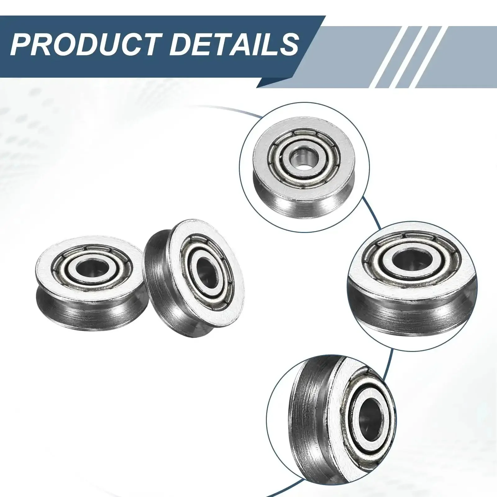 Six Pack Small V Groove Pulleys 3x12x4mm Aluminum Alloy Miniature Pulleys For Rail Track Linear Motion System Replacement Great For CNC Robotics DIY And Precision Sliding - Image 5