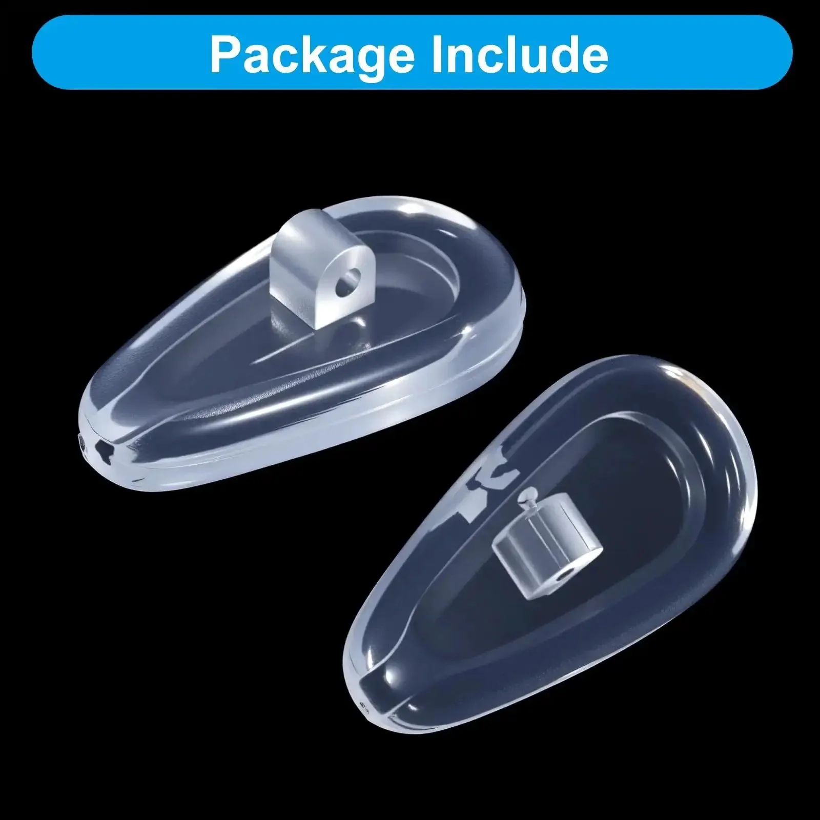 Six Pairs Silicone Eyeglass Nose Pads Set With Screws And Micro Screwdriver Transparent Soft Nose Cushions For Glasses Anti Slip Air Chamber Pads To Prevent Slipping Replacement Fit For Sunglasses - Image 5