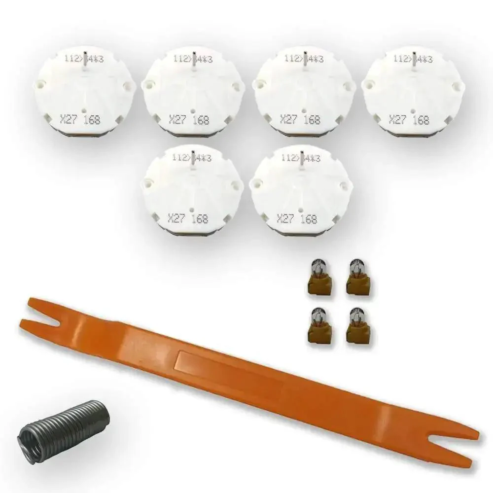 Six Piece Stepper Motor Repair Kit X27.168 For Chevy GM GMC Dash Gauges 2003 2006 Silverado Suburban Sierra Yukon Tahoe With Needle Removal Tool And Genuine Switec Motors Solder Included