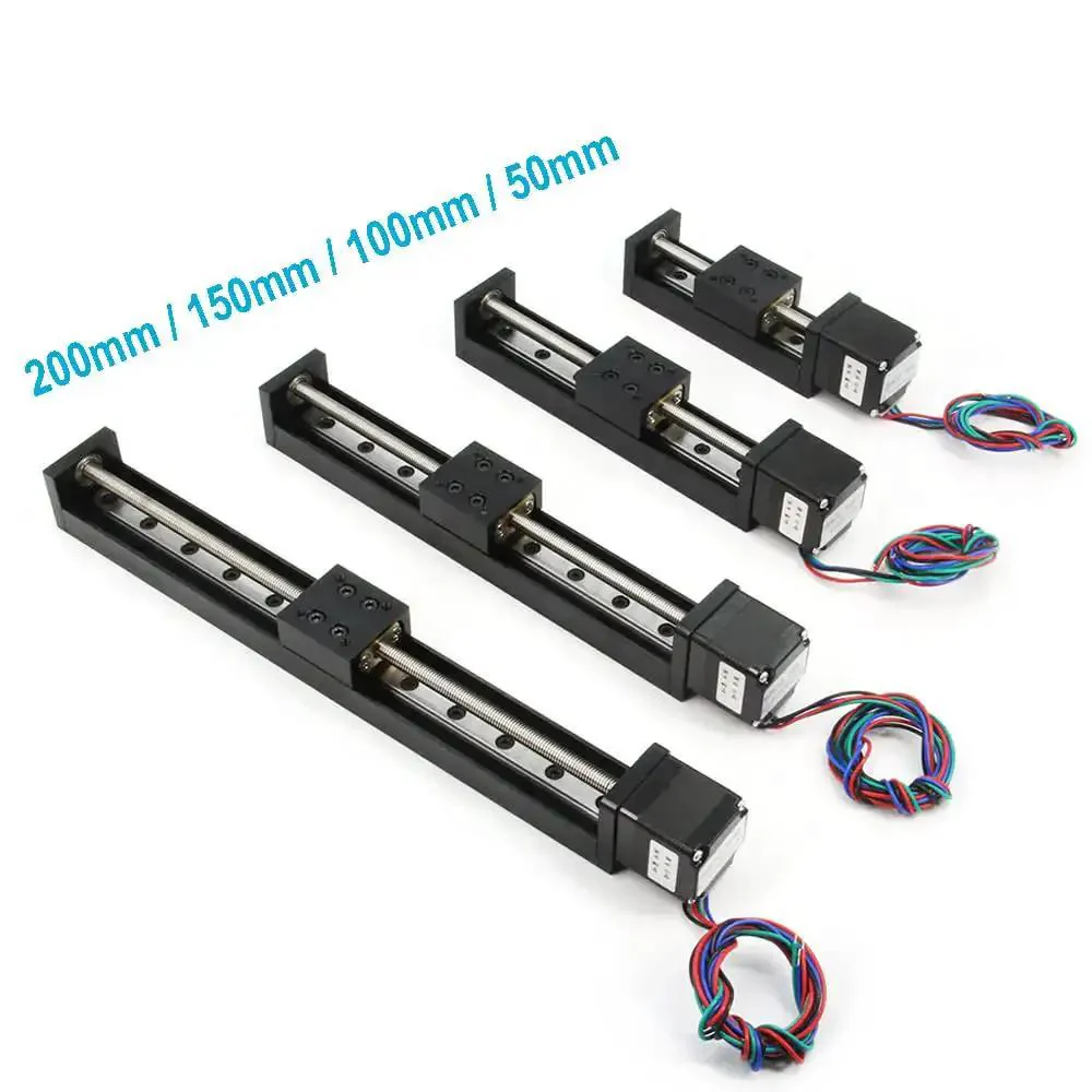 Slick Compact Linear Rail Guide System With 150Mm Travel, 6Mm Lead Screw And 1Mm Pitch, Nema 11 Motor Compatible CNC Router Linear Stage X Y Z Actuator, High Precision Movement For DIY Milling - Image 3
