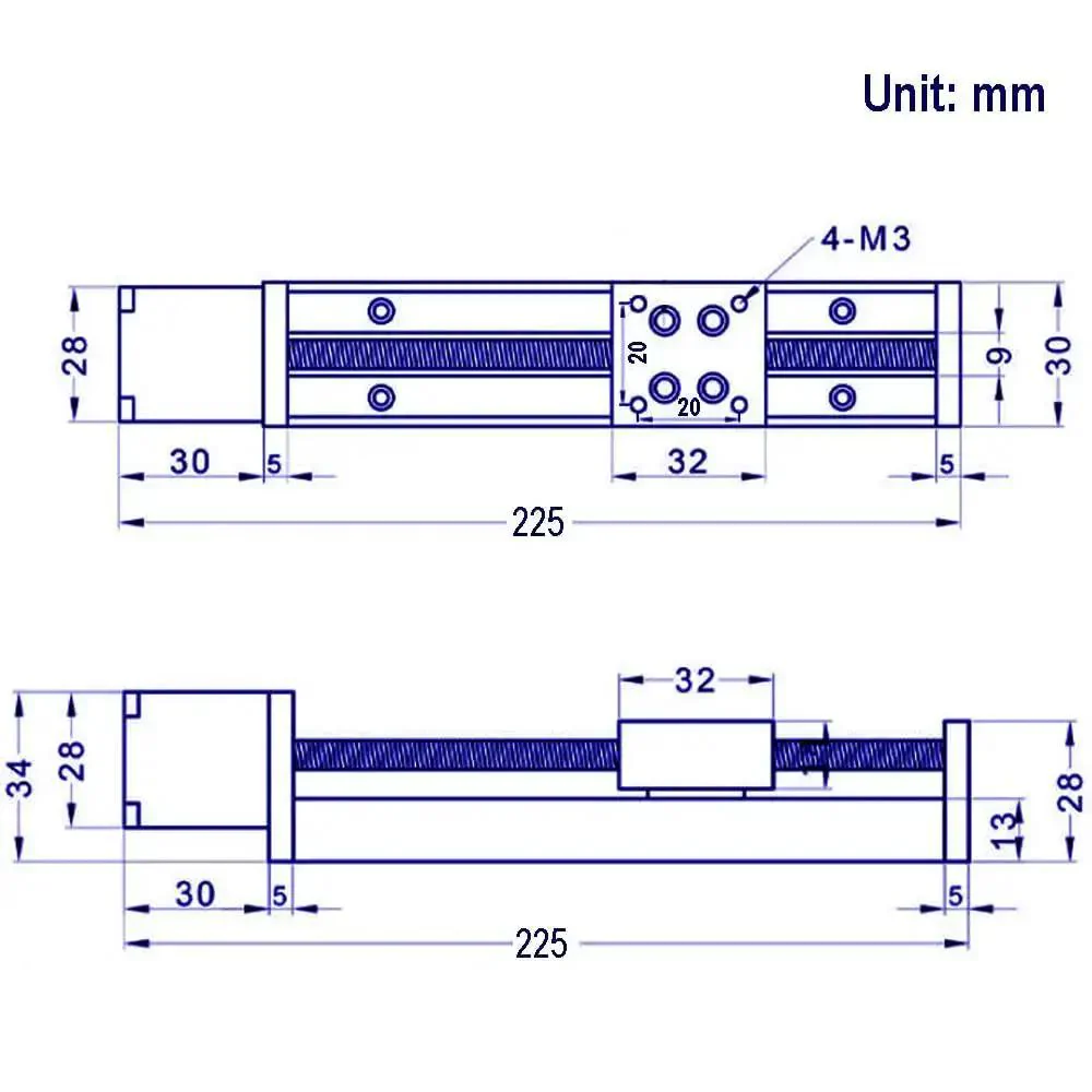 Slick Compact Linear Rail Guide System With 150Mm Travel, 6Mm Lead Screw And 1Mm Pitch, Nema 11 Motor Compatible CNC Router Linear Stage X Y Z Actuator, High Precision Movement For DIY Milling - Image 7