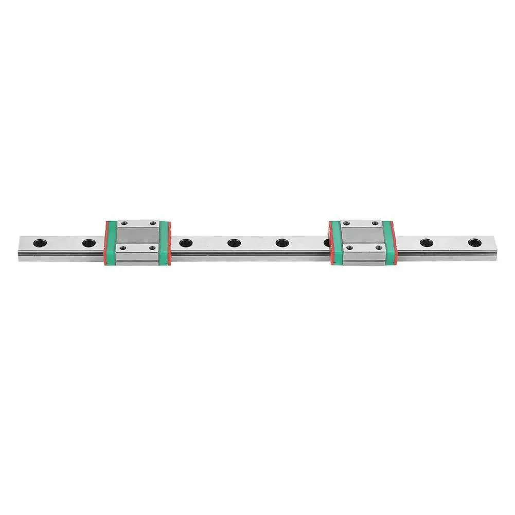 Slick Compact Miniature Linear Rail Guide Set 12mm Wide By 250mm Long With Two Slide Blocks High Precision Four Point Contact Bearings Steel Construction Lubrication System For CNC Tables And Tiny Motion Projects - Image 8