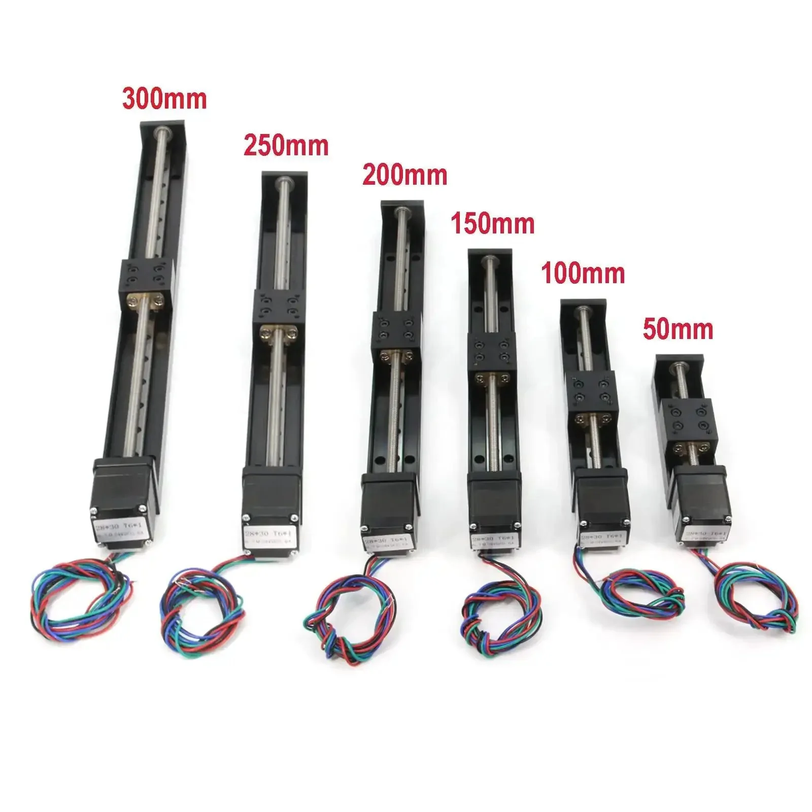 Slick Mini Linear Rail Guide Slide Actuator 250mm Stroke With T6x1 Lead Screw And NEMA 11 Stepper Motor For DIY CNC Router X Y Z Kit Precision Motion System - Image 4