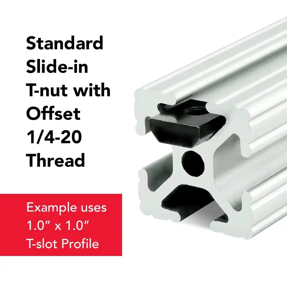 Slide-In 1/4-20 Steel T-Nut for 1 Inch Extruded Aluminum 80/20 T Slot Profiles Ideal for Mounting Plates Brackets and Accessories With Black Zinc Finish 10 Pack Easy Install - Image 5