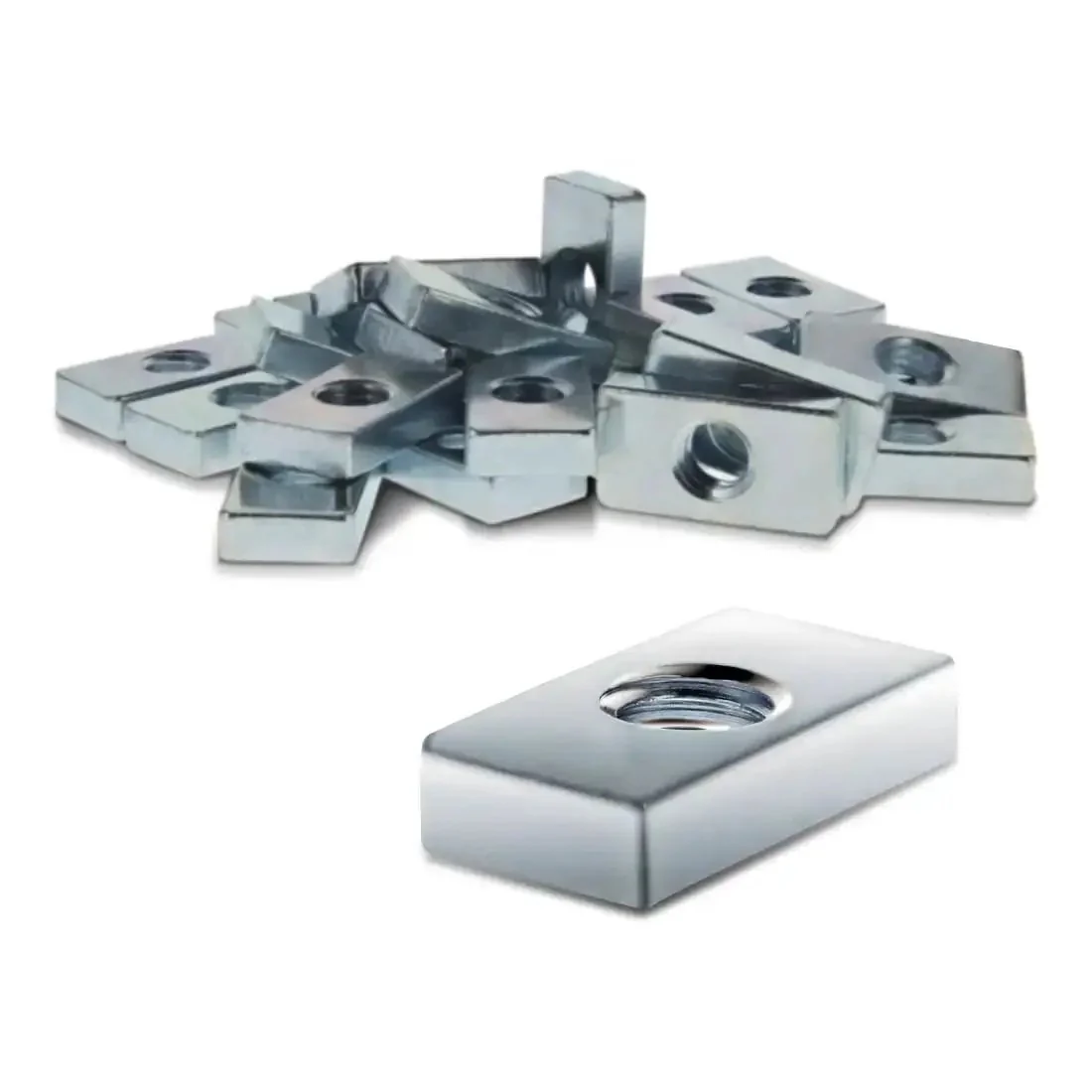 Slide In M8 T Nuts For 1.5 Inch, 40mm And 45mm Aluminum Extrusions, Steel ST50 With Zinc Finish, Economy 25 Pack For 15, 40, 45 Series Profiles, Ideal For Mounting Brackets, Plates, And Accessories