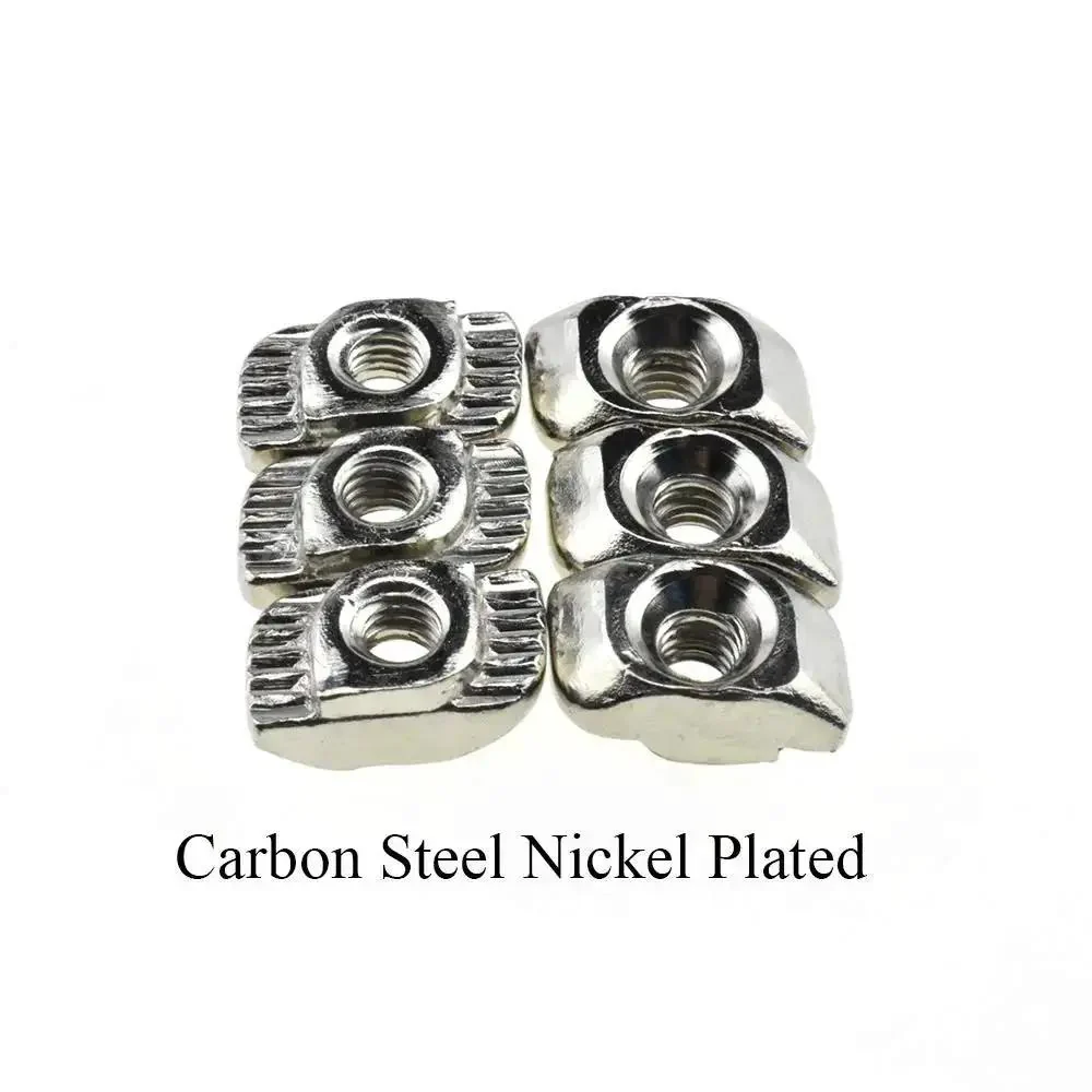 Sliding T Slot Nuts 2020 Series M3 Drop In Pack Of 30 Carbon Steel Nickel Plated Half Round Roll In For 6mm Slot Aluminum Profiles, Ideal For 20x20 Frames, DIY CNC Routers, 3D Printers - Image 4