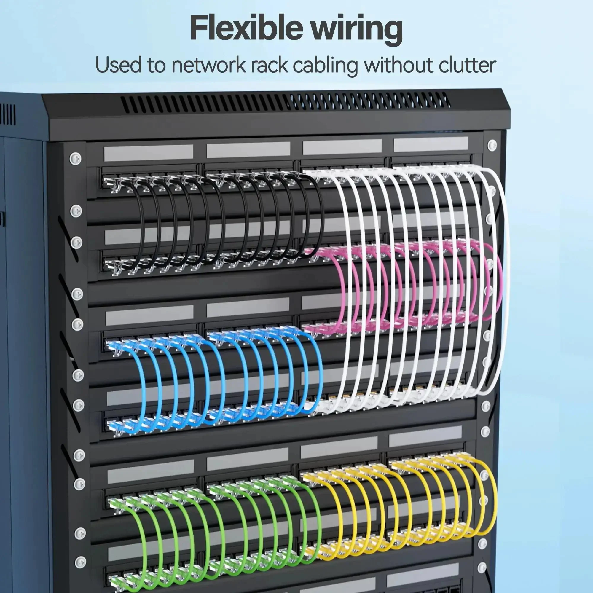 Slim Blue Cat6 Patch Cables 0.5 Feet 10 Pack High Speed Cat6a Cables With 10 Gbps 550 MHz Pure Copper UTP Flexible Thin Ethernet Cable For Fast Home And Office Networking - Image 2