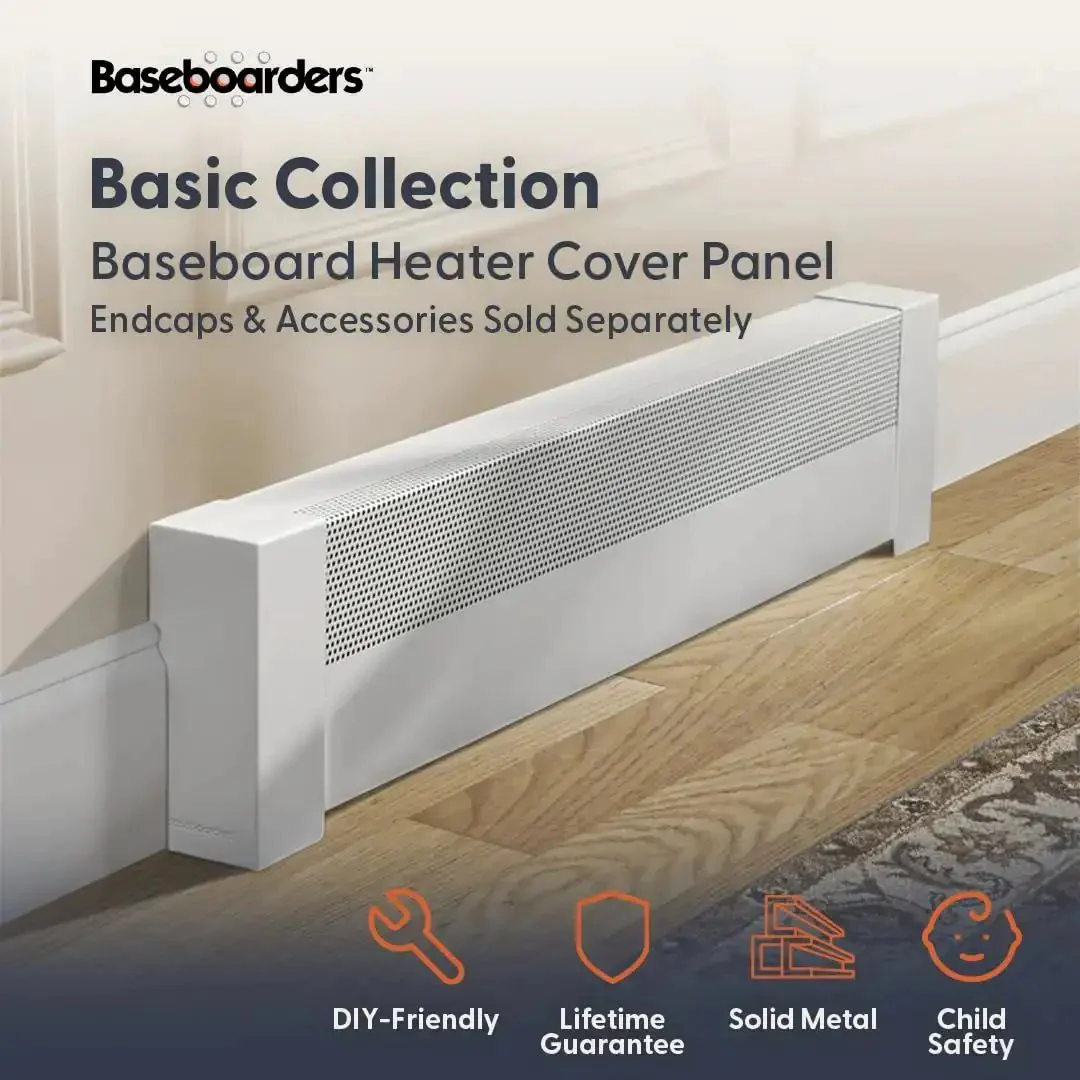 Slip On 5 Foot Galvanized Steel Baseboard Heater Cover White Rust Resistant For Hydronic Hot Water Systems Keeps Heater Dust Free And Boosts Energy Efficiency At Home - Image 8