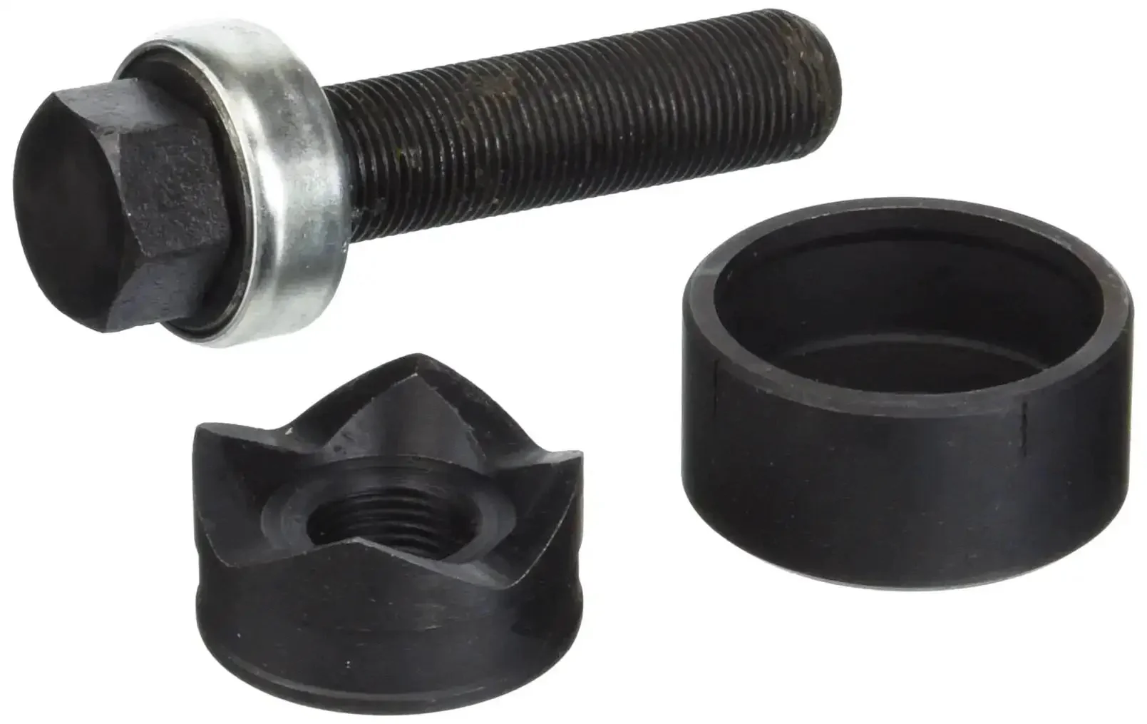 Slug-Out Mechanical Knockout Set With Four Point Punch, Die And Drive Screw, Pro Grade For One Half Inch Conduit, Interchangeable With Most Brands, Handles 10 Gauge Mild Steel And 12 GA Stainless, Hole Diameter 0.873 Inches