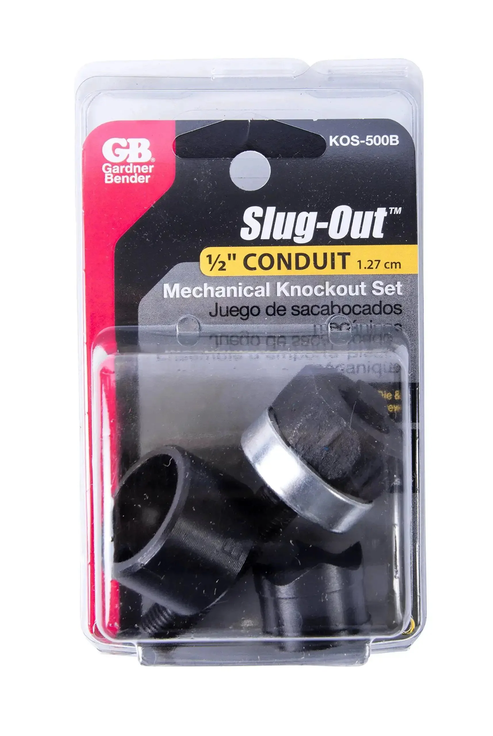 Slug-Out Mechanical Knockout Set With Four Point Punch, Die And Drive Screw, Pro Grade For One Half Inch Conduit, Interchangeable With Most Brands, Handles 10 Gauge Mild Steel And 12 GA Stainless, Hole Diameter 0.873 Inches - Image 2