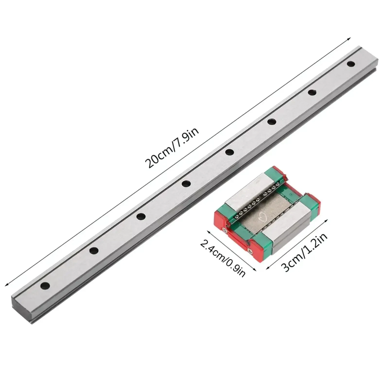 Small But Mighty Miniature Linear Rail Guide 12mm Wide With Slide Block 4 Point Contact For CNC, 3D Printer, And Automation Projects With 100mm, 150mm, 200mm, 300mm, And 450mm Length Options - Image 7