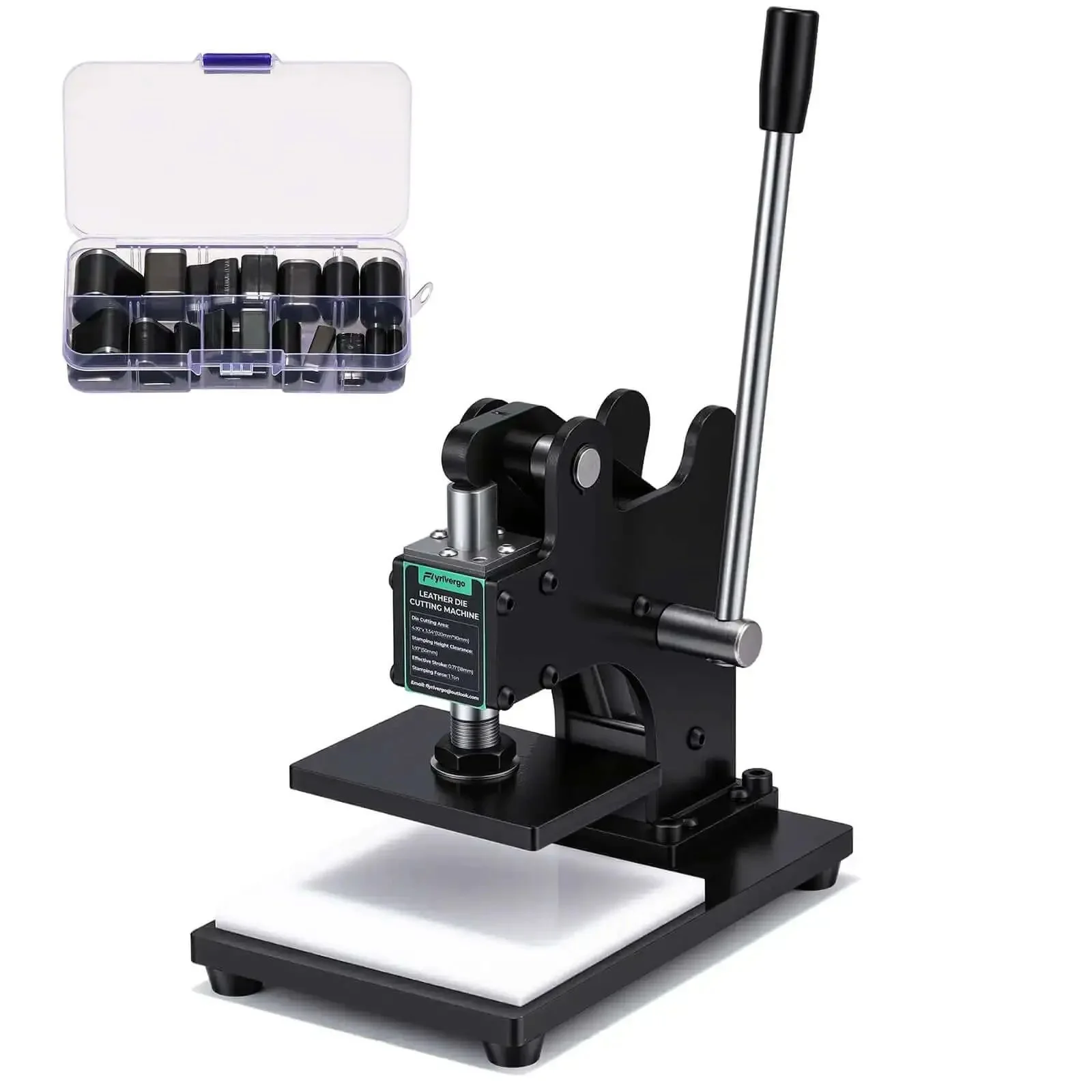 Small Leather Die Cutting Machine With 1 Ton Pressure And 18 Piece Die Set, Ultra Compact Desk Friendly For DIY Crafting, Manual Die Cutter Stamping Machine With Adjustable Stroke, Great For Home Projects