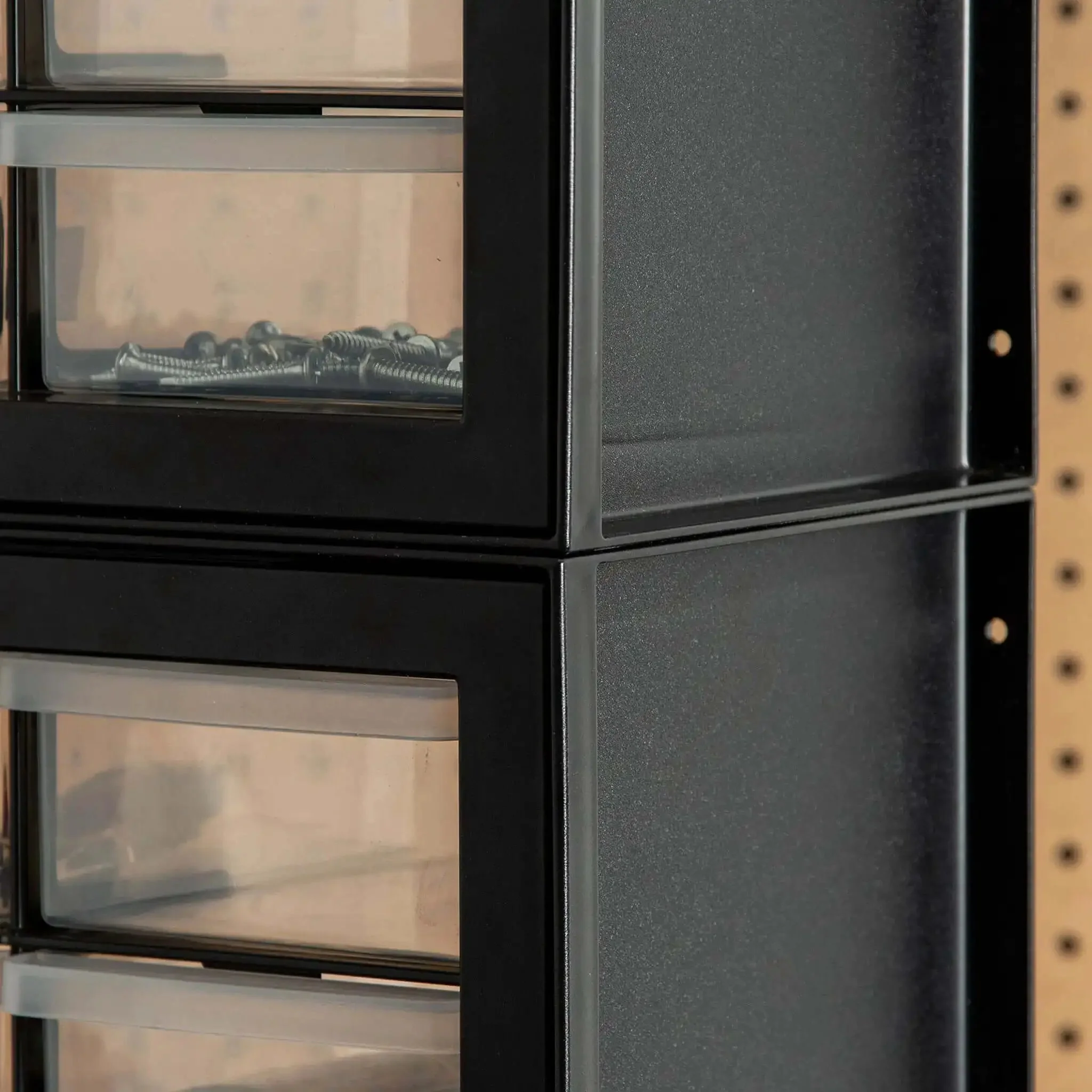 Small Parts Storage Cabinet With 44 Drawer Organizer For Screws Nuts Bolts Electronics Hardware Beads Crafts And More, Built Tough Made In USA Stackable Black Boss Grade - Image 3