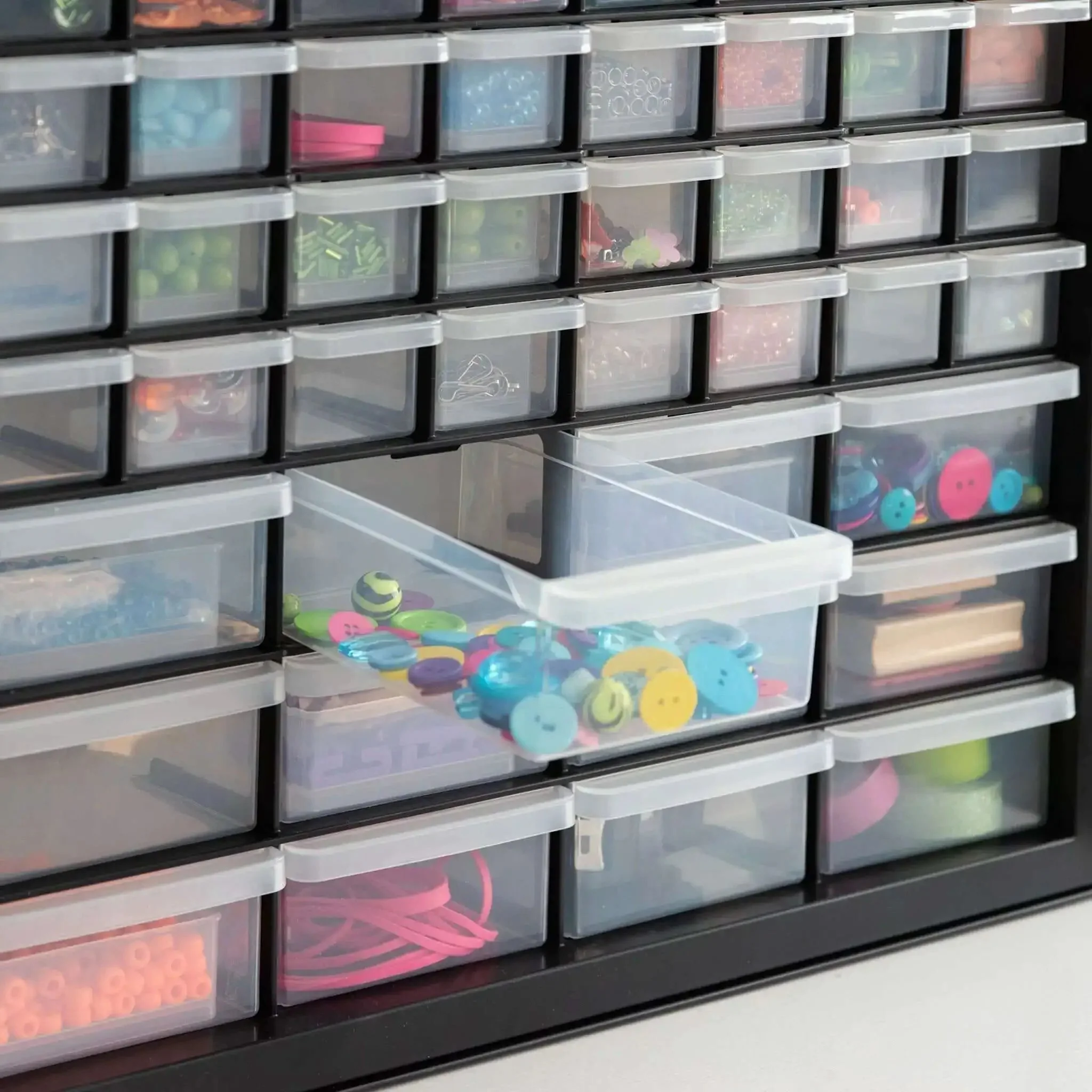 Small Parts Storage Cabinet With 44 Drawer Organizer For Screws Nuts Bolts Electronics Hardware Beads Crafts And More, Built Tough Made In USA Stackable Black Boss Grade - Image 5