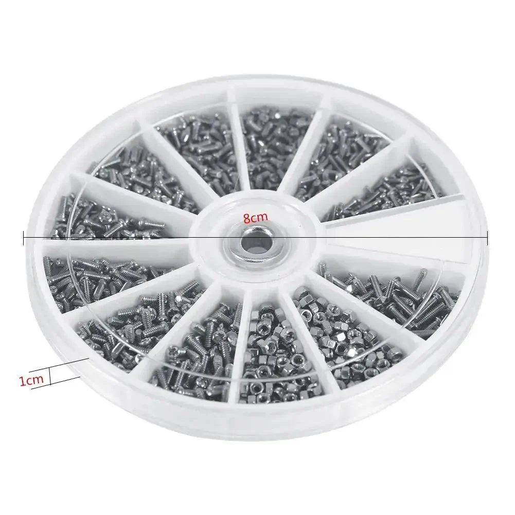 Small Screw Nut Assortment Kit With Stainless Steel Screws And Nuts In M1, M1.2, M1.4 And M1.6 Sizes In A Sturdy Box For Quick Fixes And DIY Projects, Great For Electronics, Watches, Furniture, And General Repairs - Image 6