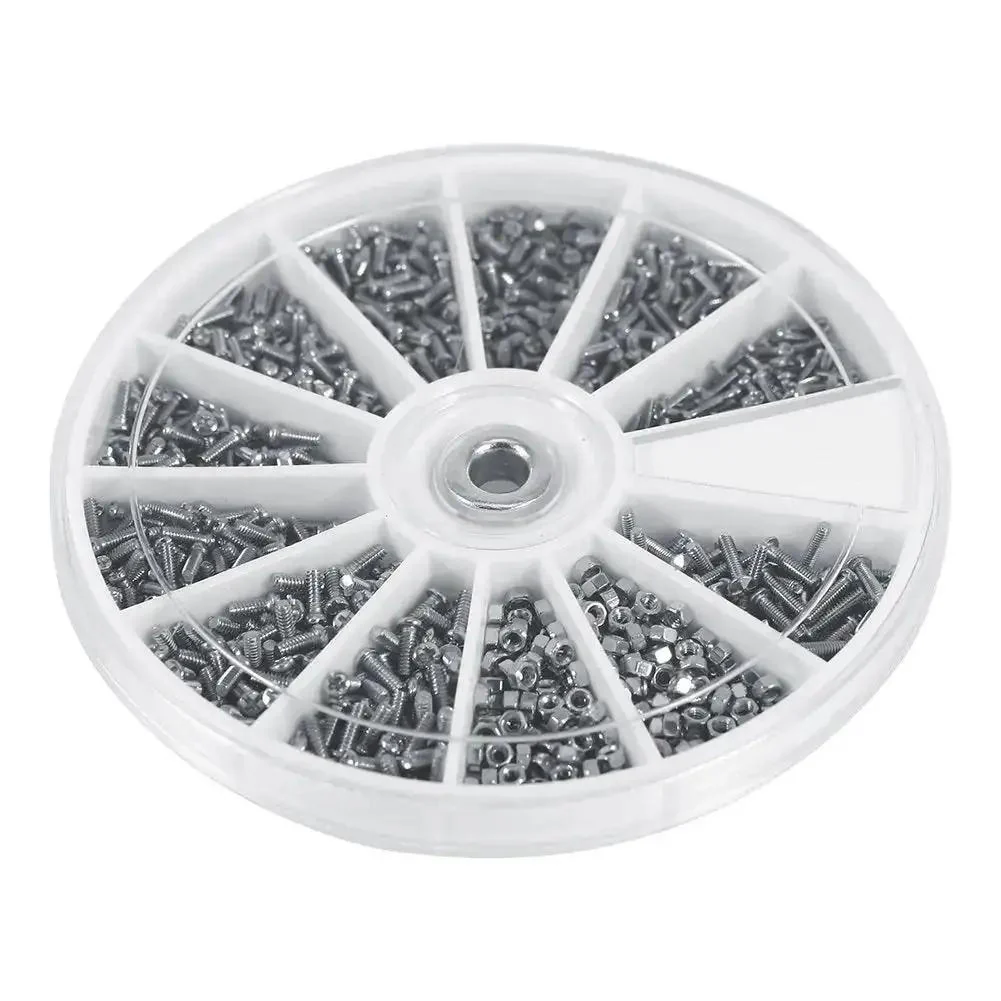 Small Screw Nut Assortment Kit With Stainless Steel Screws And Nuts In M1, M1.2, M1.4 And M1.6 Sizes In A Sturdy Box For Quick Fixes And DIY Projects, Great For Electronics, Watches, Furniture, And General Repairs - Image 7
