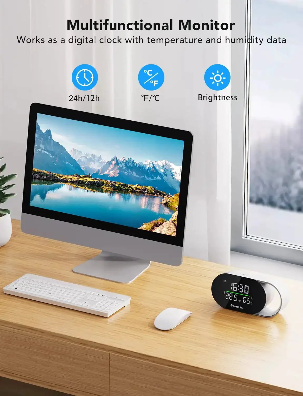 Smart Air Quality Monitor With PM2.5 Sensor, WiFi, Temperature And Humidity Tracking, LED Display, Ultra Fast Two-Second Refresh, Two-Year Data Storage, Ideal For Home Or Office - Image 3