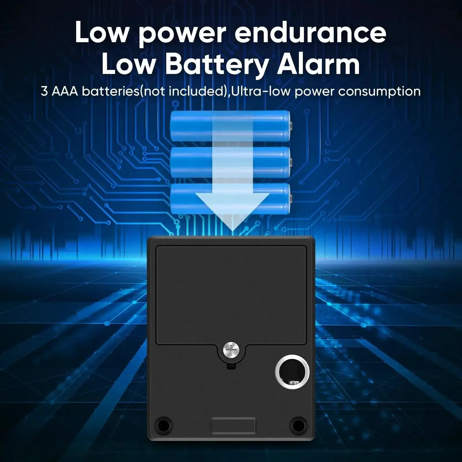 Smart Cabinet Lock With Fingerprint, Remote Unlock, And USB Key Backup, Holeless Installation For Home Office Closet And File Drawers, 10 Meter Range, No Hassle Keyless Hidden Locker Security For Wardrobe - Image 5