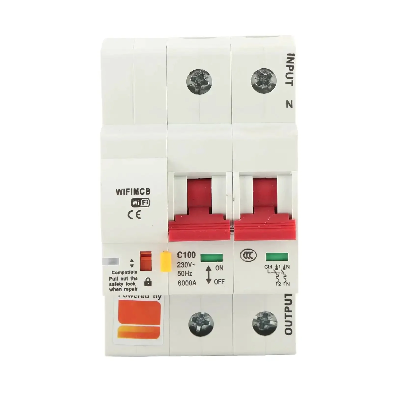 Smart Circuit Breaker 2P 100A AC220V With Built In Antenna And Flame Retardant Shell App Remote Control Easy Home Panel Upgrade Compact Miniature Breaker For Diy Wiring And Fast Remote Switching