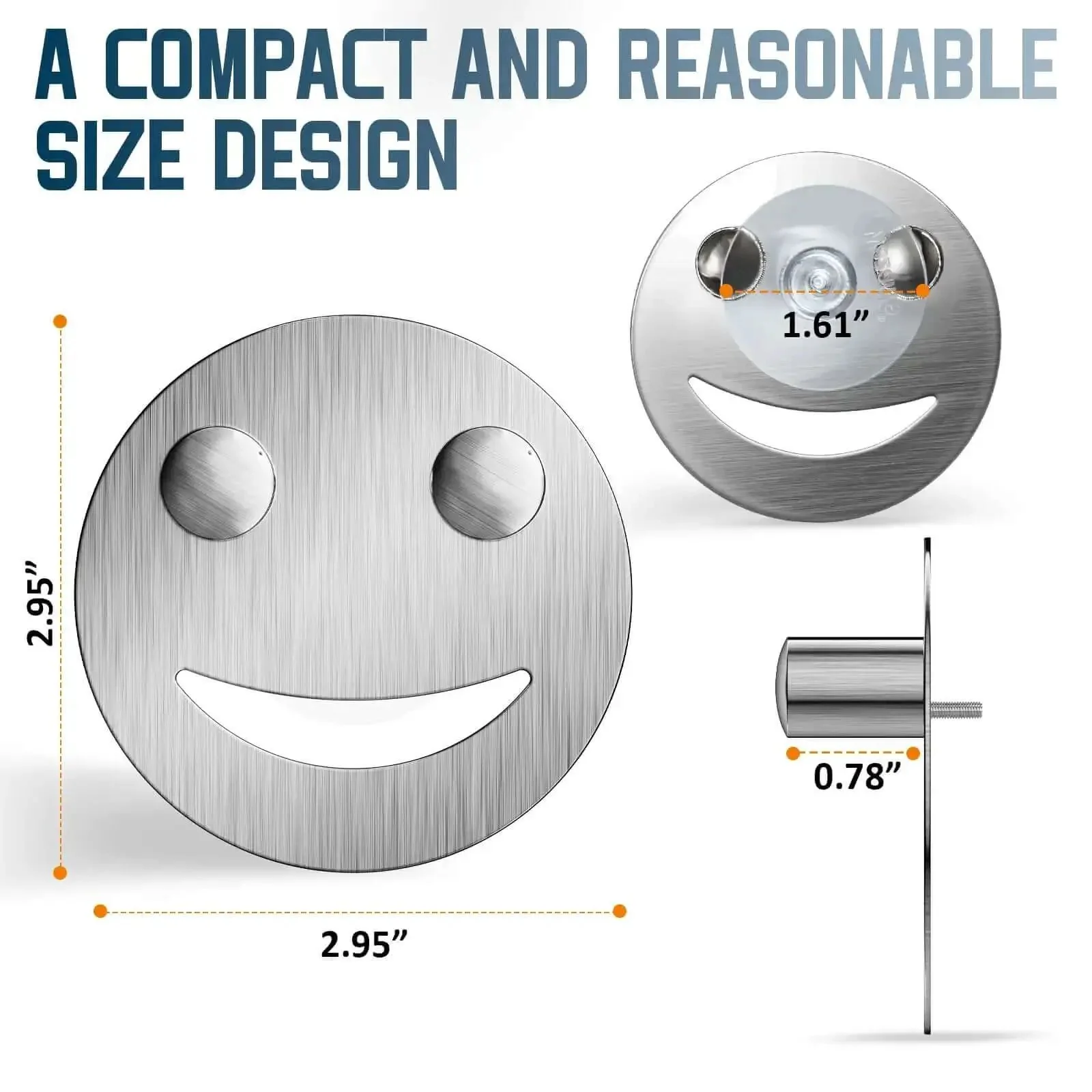 Smiley Face Stainless Steel Dish Sponge Holder With Suction Cup Silver Sink Caddy Organizer Storage For Kitchen RV And Apartment Scrubber Durable Space Saving Rust Resistant Modern Decor Accessories Gotta Have - Image 7
