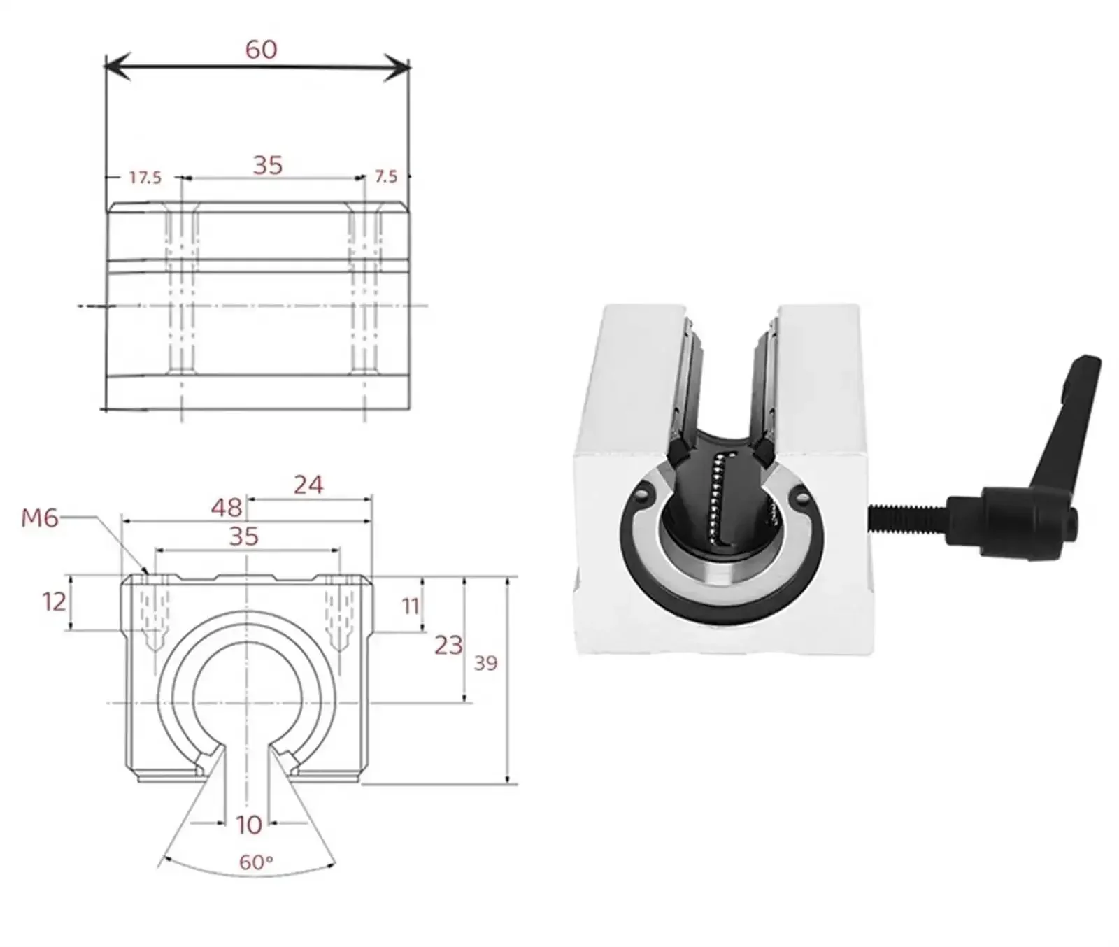 Smooth As Butter Linear Guides Set 4 Pcs Self Aligning SBR12UU SBR16UU SBR20UU Lock Type Slide Rail Bearings 12mm 16mm 20mm Chrome Plated For Quiet Precise Motion And Long Life - Image 5