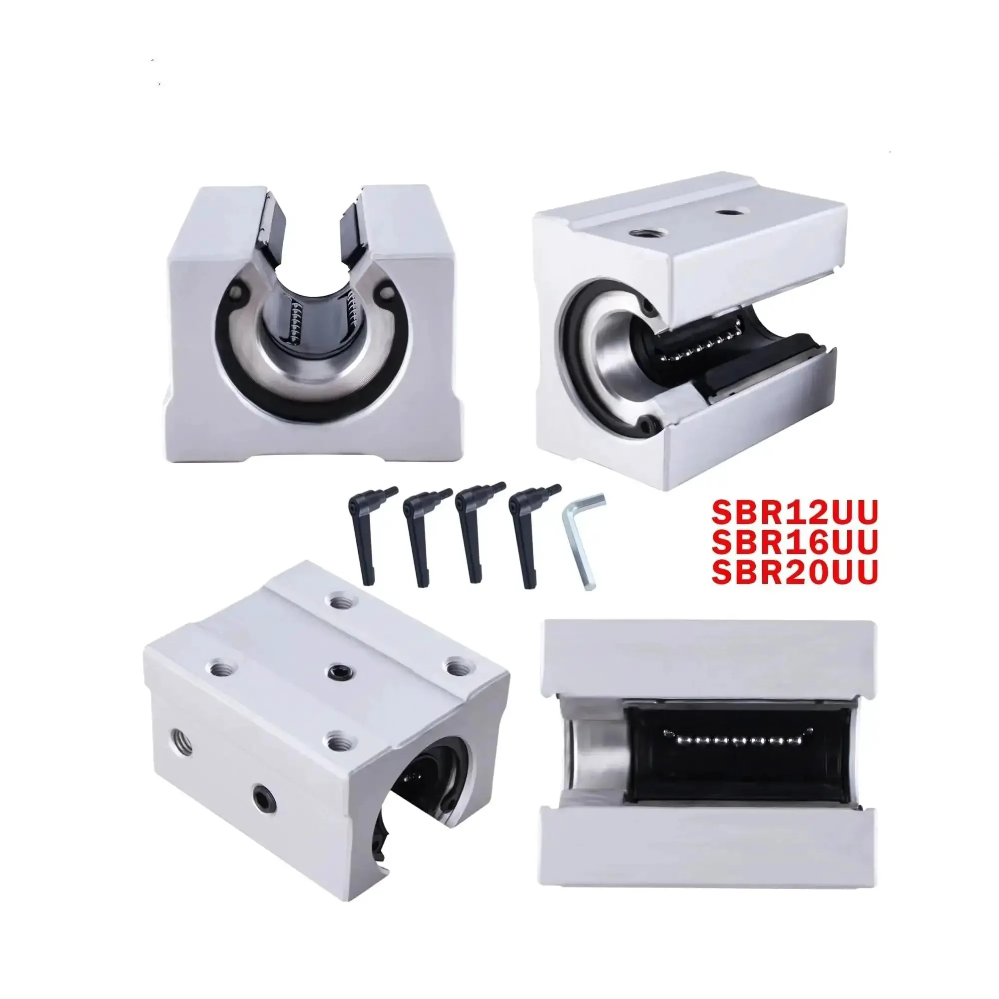 Smooth Sliding Guide Rail Kit 4Pcs Set With SBR12UU SBR16UU SBR20UU Lock Type Bearings 12mm 16mm 20mm Perfect For 3D Printers CNC Machines And Precision Slider Upgrades - Image 6