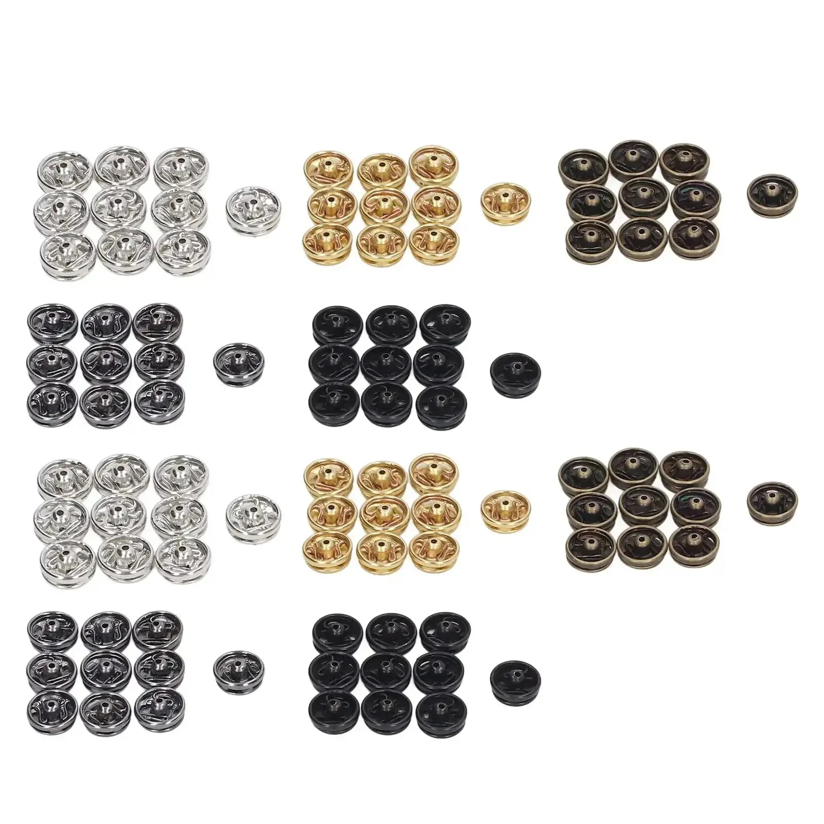 Snap Button Kit 100 Pieces 5mm Mini Metal Snap Fasteners For Doll Clothes Sewing Clothing Repair Skirts And Collars Easy Sew On Replacement And Durable DIY Fashion Craft Projects - Image 2