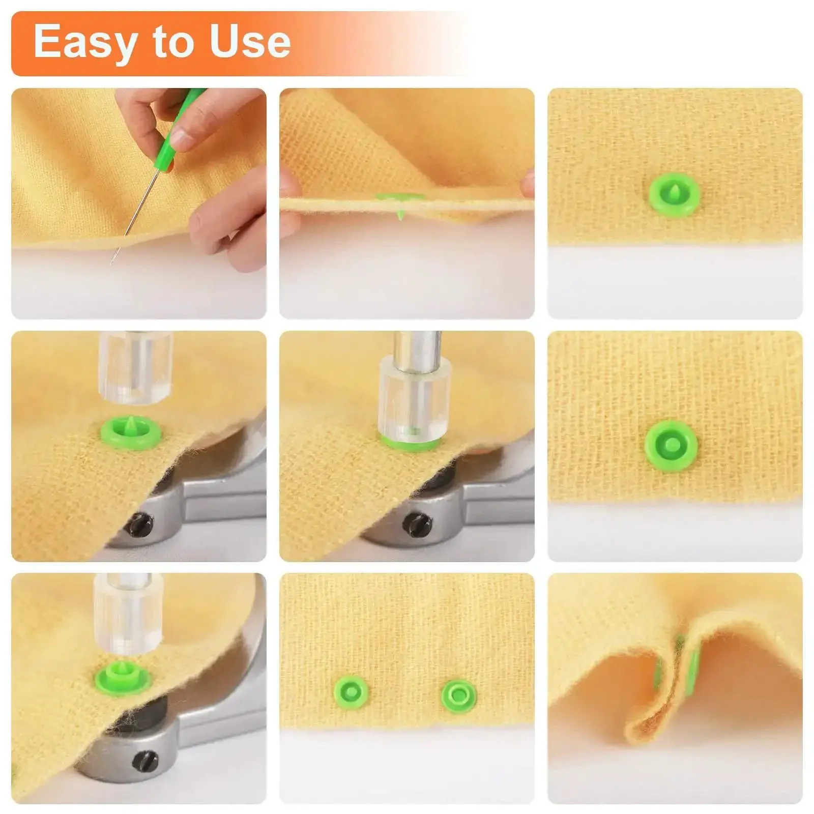 Snap Button Kit With Pliers And Tools 240 T5 Plastic Snaps For Fabric Snap Pliers Set For Sewing Clothing DIY Crafting 24 Color Variety Includes Storage Box Starter Fastener Tool Kit - Image 4