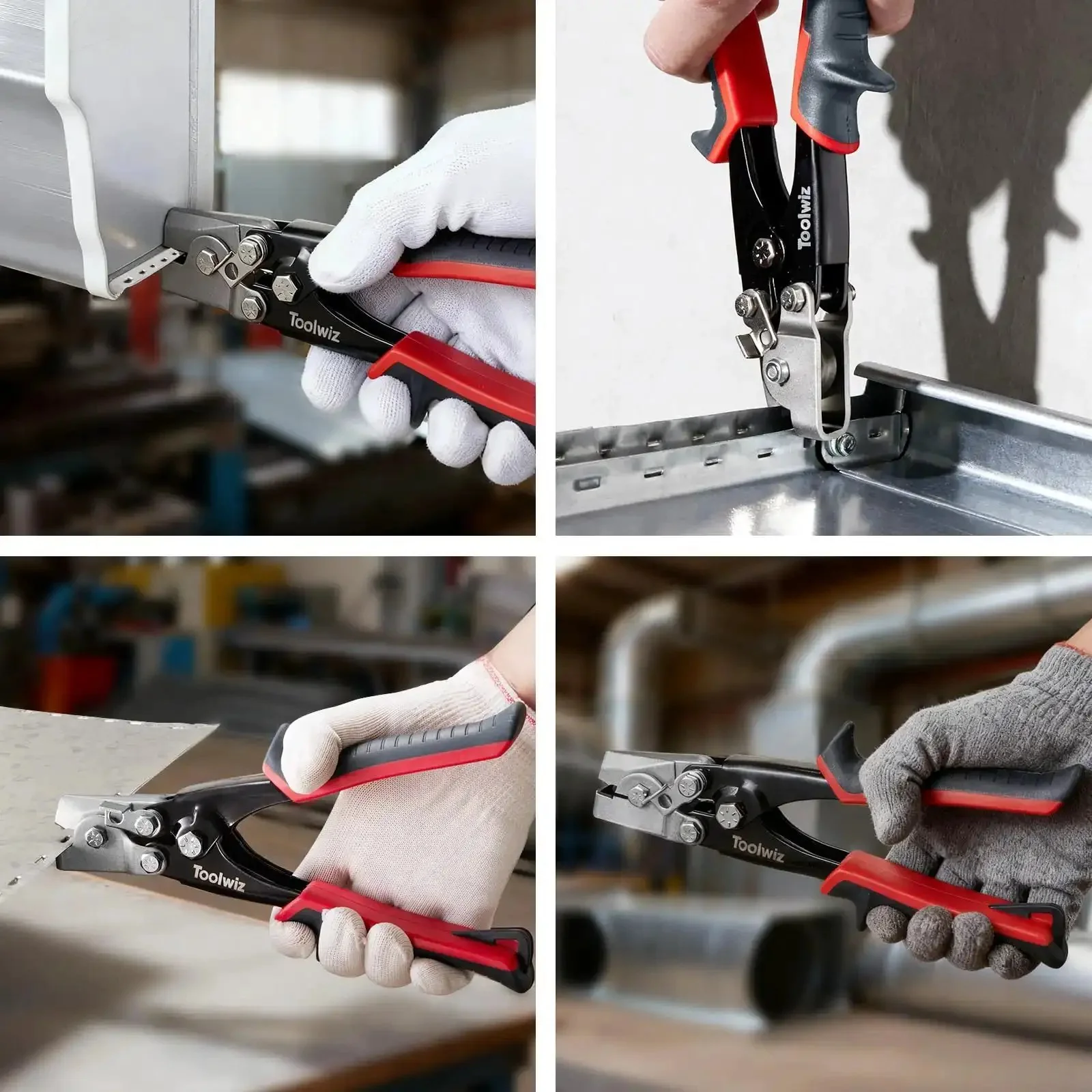 Snap Lock Punch Tool For Sheet Metal And Ductwork Drop Forged Steel Jaw Gutter End Cap Crimper Eight Point Five Inch Crimping Tool For Aluminum Siding HVAC Projects Tightening Crimping And Secure Joints - Image 8
