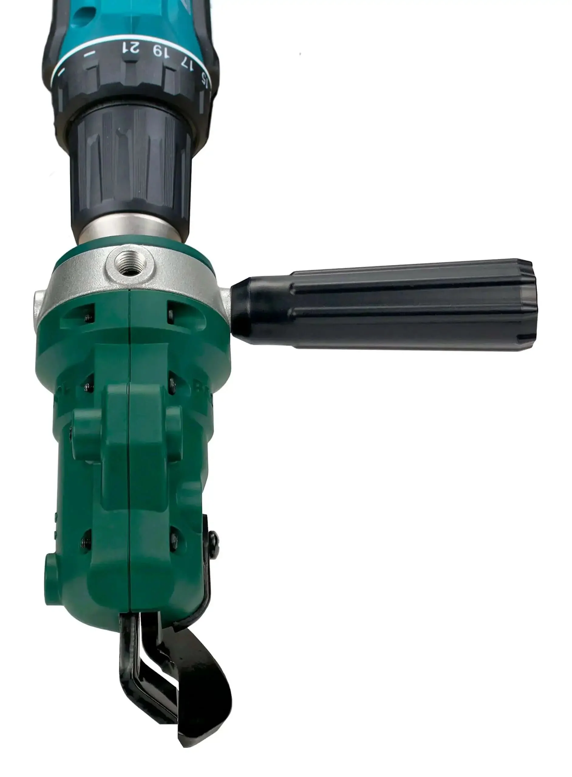 Snapper Shear Drill Attachment For Sheet Metal Cutting Cuts Up To 18 Gauge Galvanized Steel Aluminum And Copper With 360 Degree Rotating Head And Ergonomic Design For Pros And DIY Carpenters