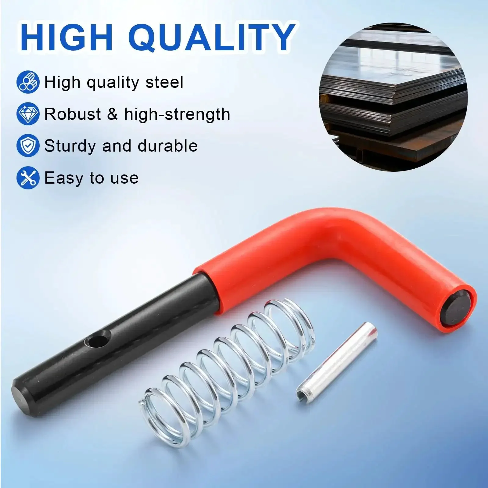Snow Plow Stand Lock Pin Kit 67844 Compatible With Ultra Mount HTS Midweight Pro Plow Series With Handles Includes 2 Hairpin Clips And 2 Spring Lock Pins - Image 4