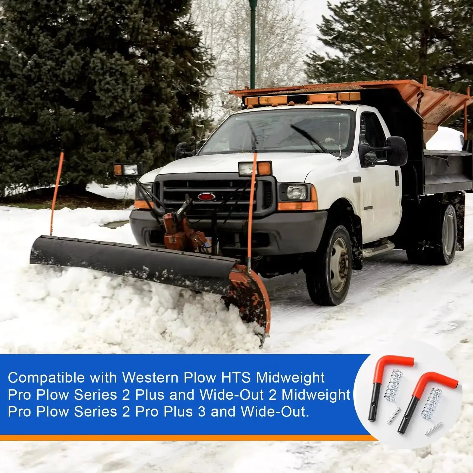 Snow Plow Stand Lock Pin Kit 67844 Compatible With Ultra Mount HTS Midweight Pro Plow Series With Handles Includes 2 Hairpin Clips And 2 Spring Lock Pins - Image 5
