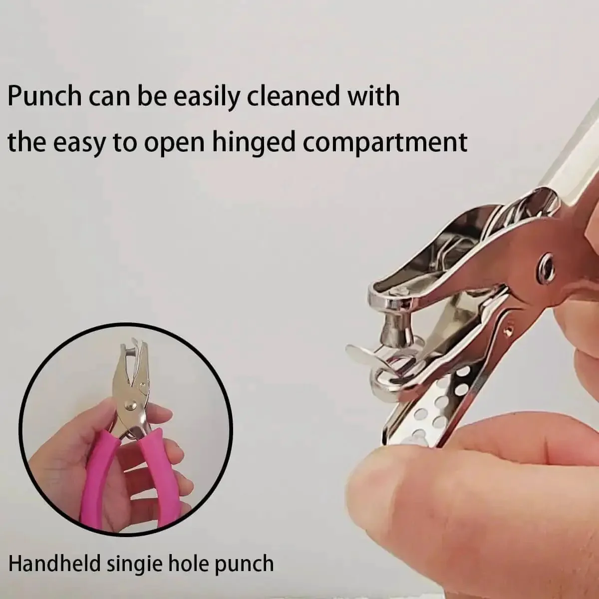 Soft Grip Hole Punch Set With Two Handy Mini Punches In One Quarter Inch And One Eighth Inch For Scrapbooks Home Office And School Projects Ideal For Scrapbook Pages Journals Card Making And DIY Crafts - Image 5