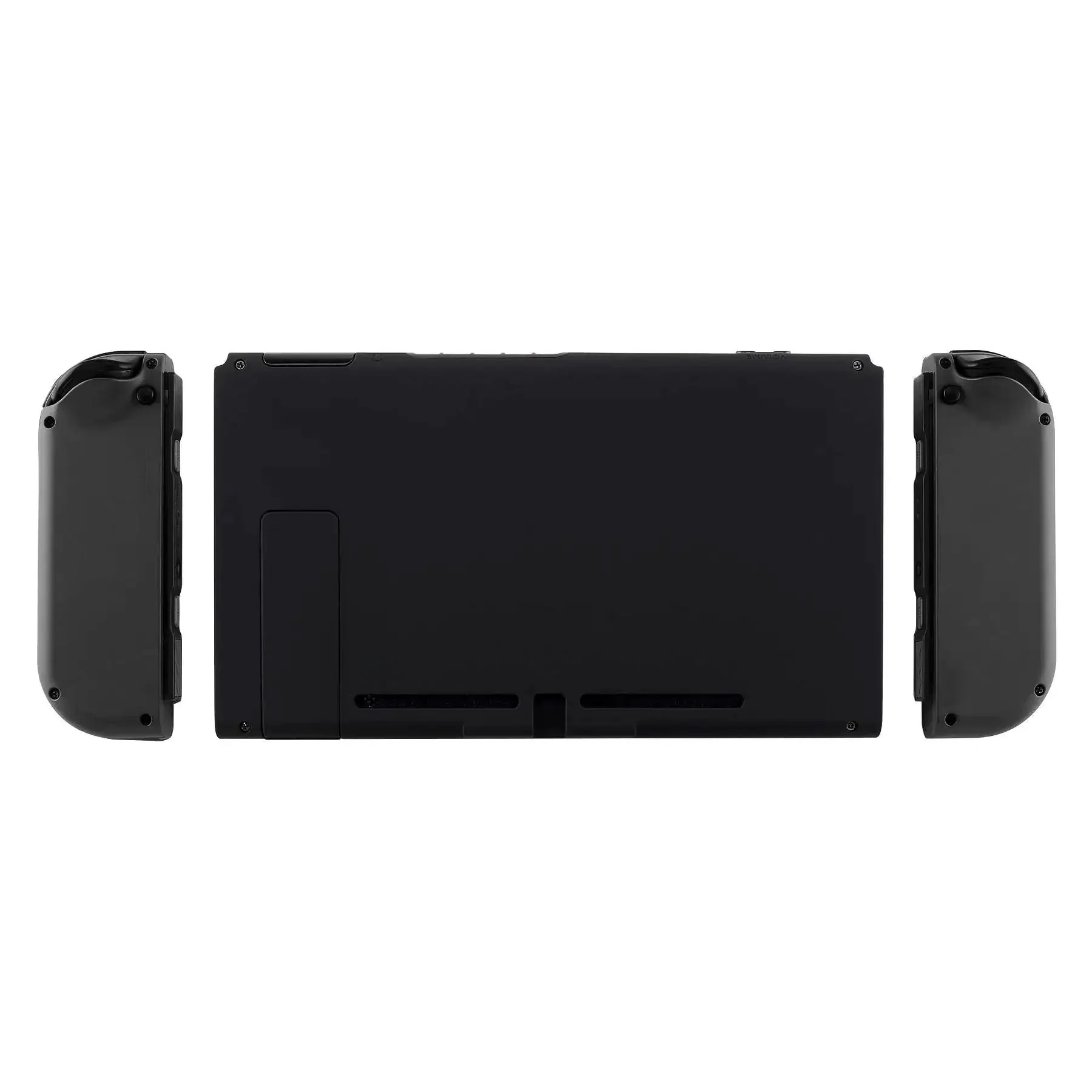 Soft Touch Black Console Back Plate Replacement For Nintendo Switch With Kickstand Easy Install Durable DIY Shell Case For Custom Look And Protection JoyCon Shell Not Included - Image 2