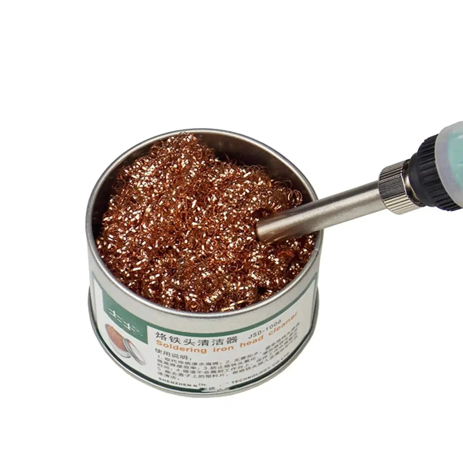 Soldering Iron Tip Cleaner Wire With Brass Sponge For Cleaning Soldering Iron Heads And Tips, Reduces Residue, Prevents Tip Cool Down, Keeps Tips Hot For Faster, Cleaner Joints, Durable Cleaning Wire 1 Piece - Image 2